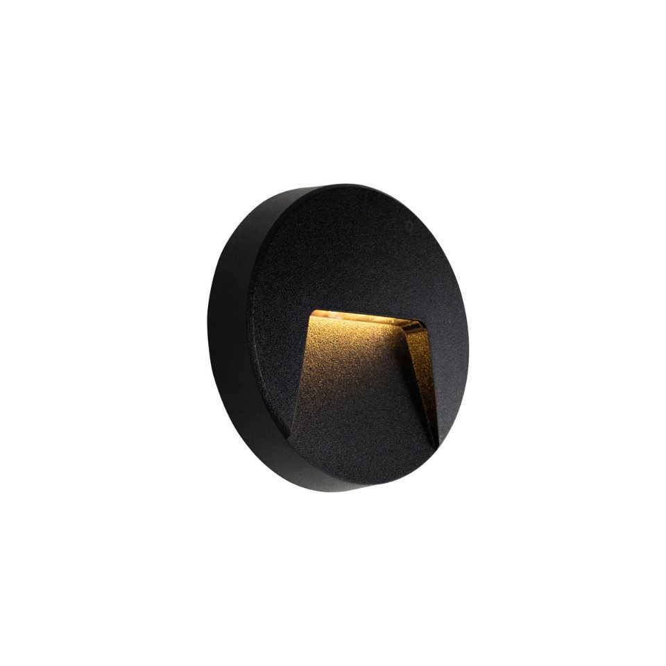 Qazqa LED Einbaustrahler Gem, LED fest integriert, Extra-Warmweiß, QAZQA Außen Einbau­leuchte, integrated, Schwarz, Kunststoff, Modern