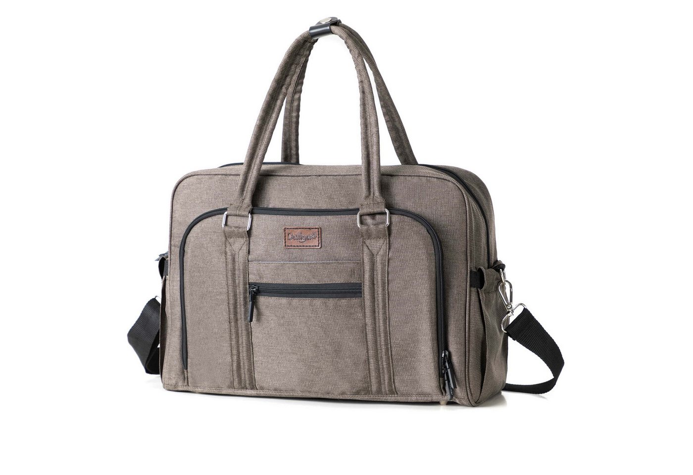 Daliya® Wickeltasche ALPINO PURE Tasche mit praktischen Funktionen, inkl. Wickelunterlage (3-tlg., Schulterriemen mit Karabiner, gepolsterte Wickelunterlage, Wickeltasche), Wickeltasche mit 17 Fächern, Thermo-Fächern und Trolley-Funktion