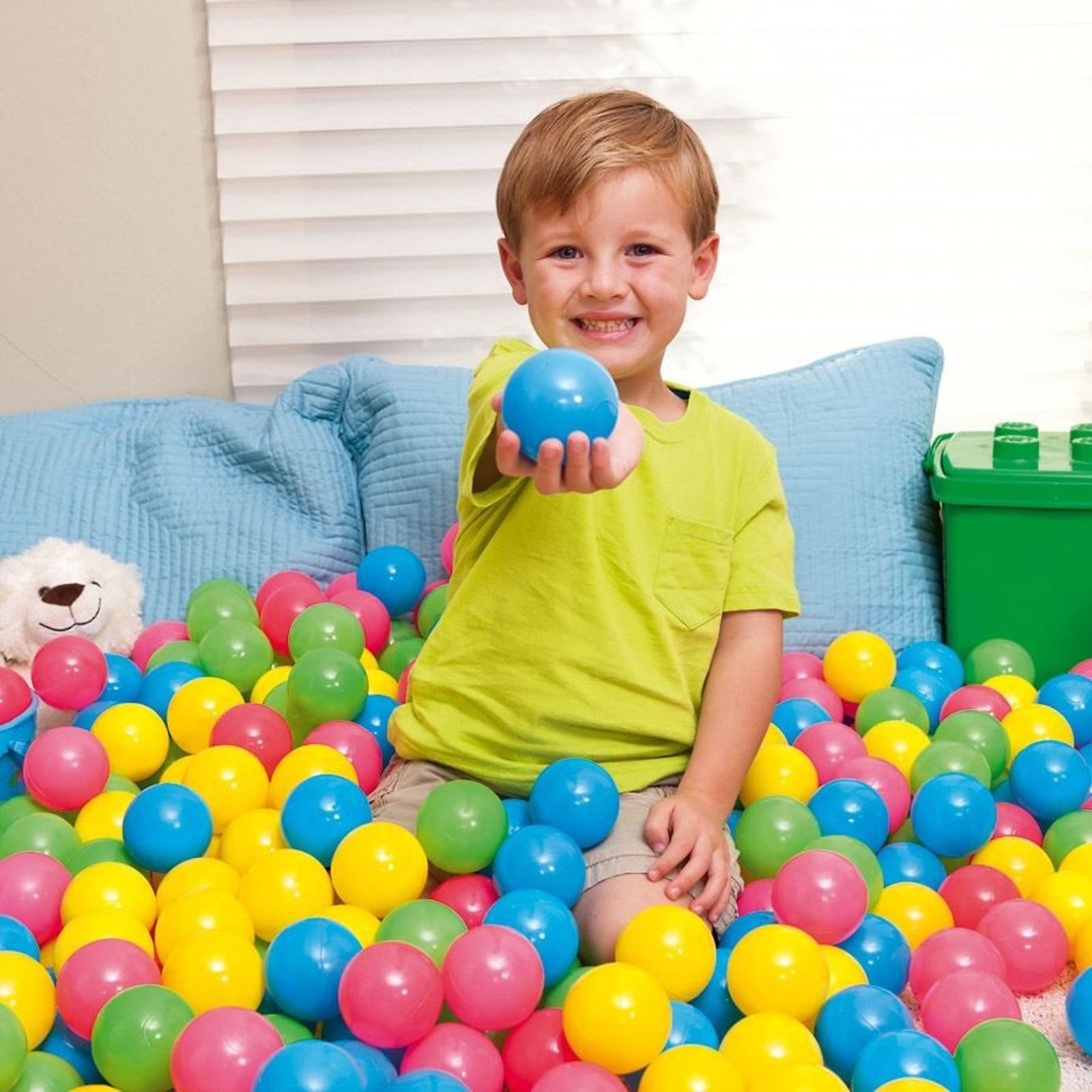 Bestway Softball Ballset 100 Stück Ersatzbälle Bällebad 4 Farben Spielbälle Kinderbälle (100-St)