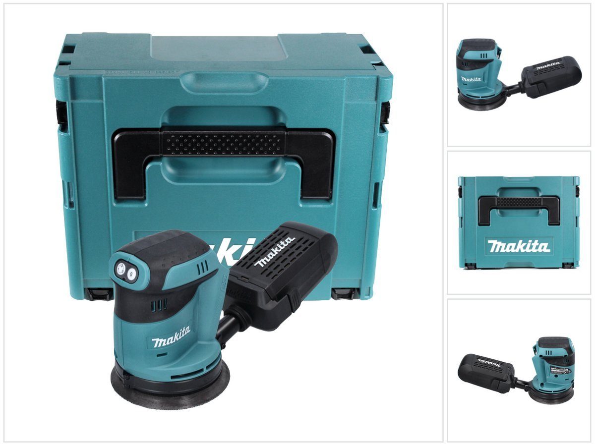 Makita ohne 180 V Akku mm Exzenterschleifer Makpac 125 ZJ DBO o Exzenterschleifer + - Akku, 18