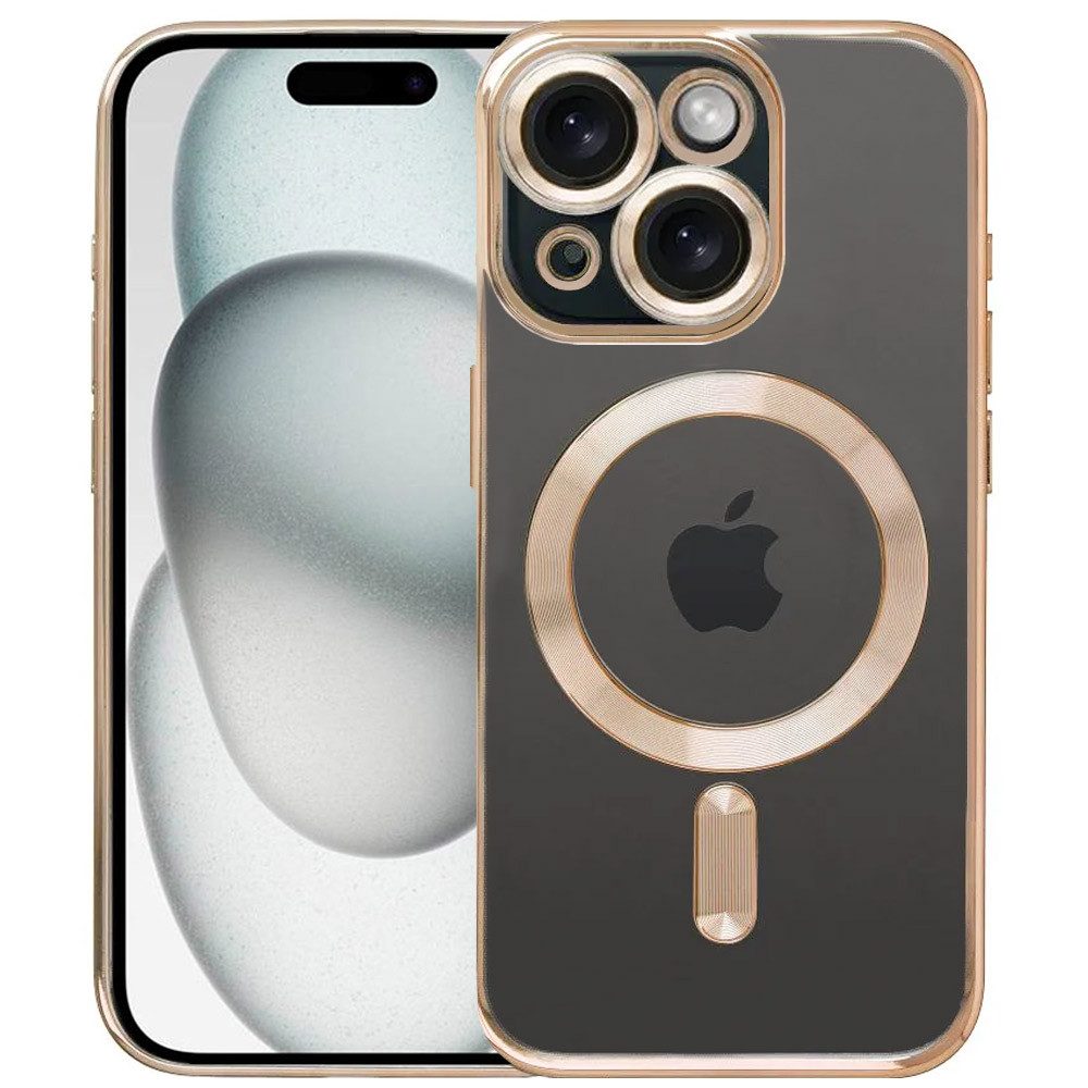 FITSU Handyhülle Transparente Hülle für iPhone 15 Case MagSafe kompatibel Kameraschutz 6,1 Zoll, Durchsichtige Handyhülle für iPhone 15 Schutzhülle mit farbigen Rahmen