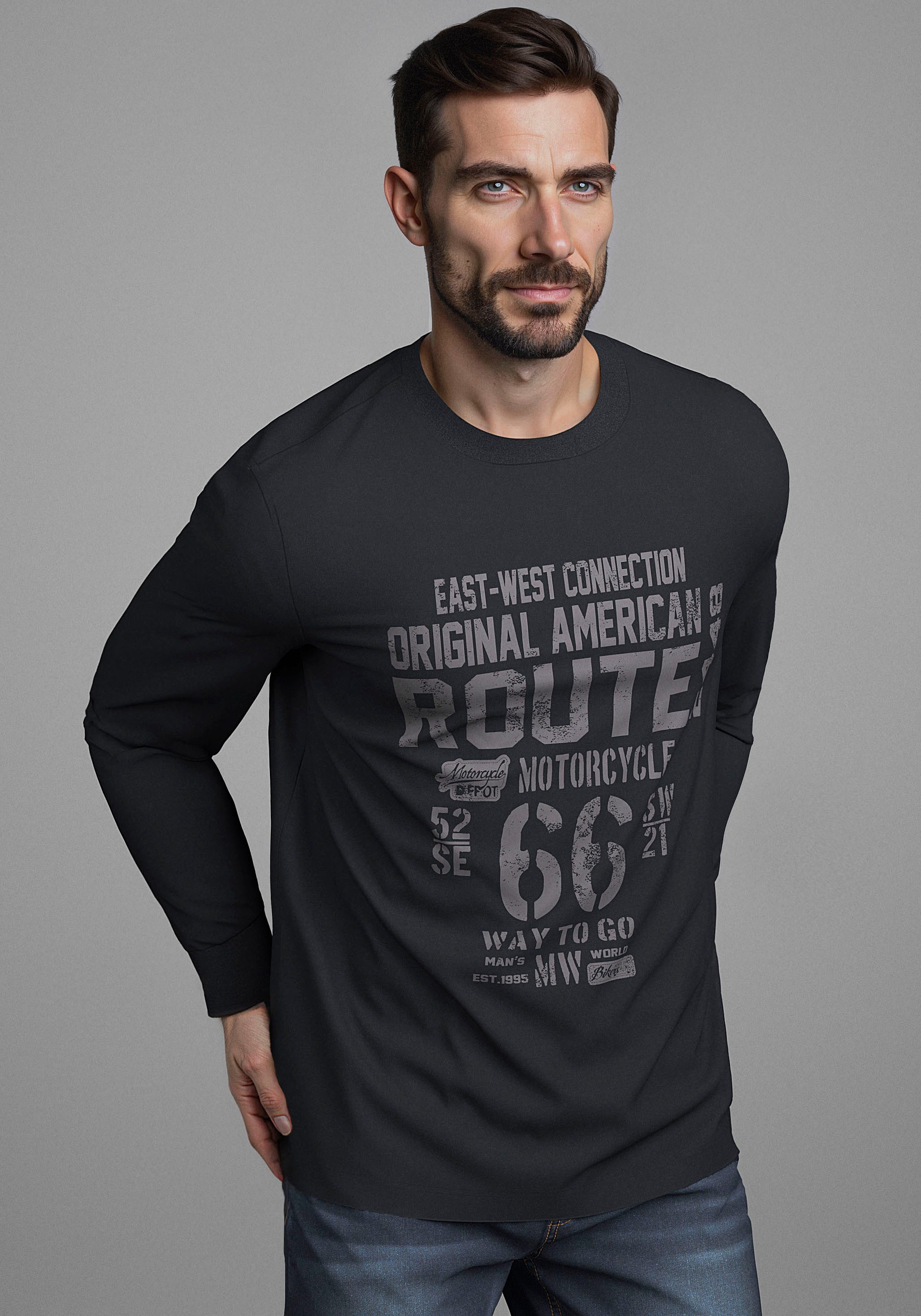 Man's World Rundhalsshirt Neue Kollektion! mit Bündchen