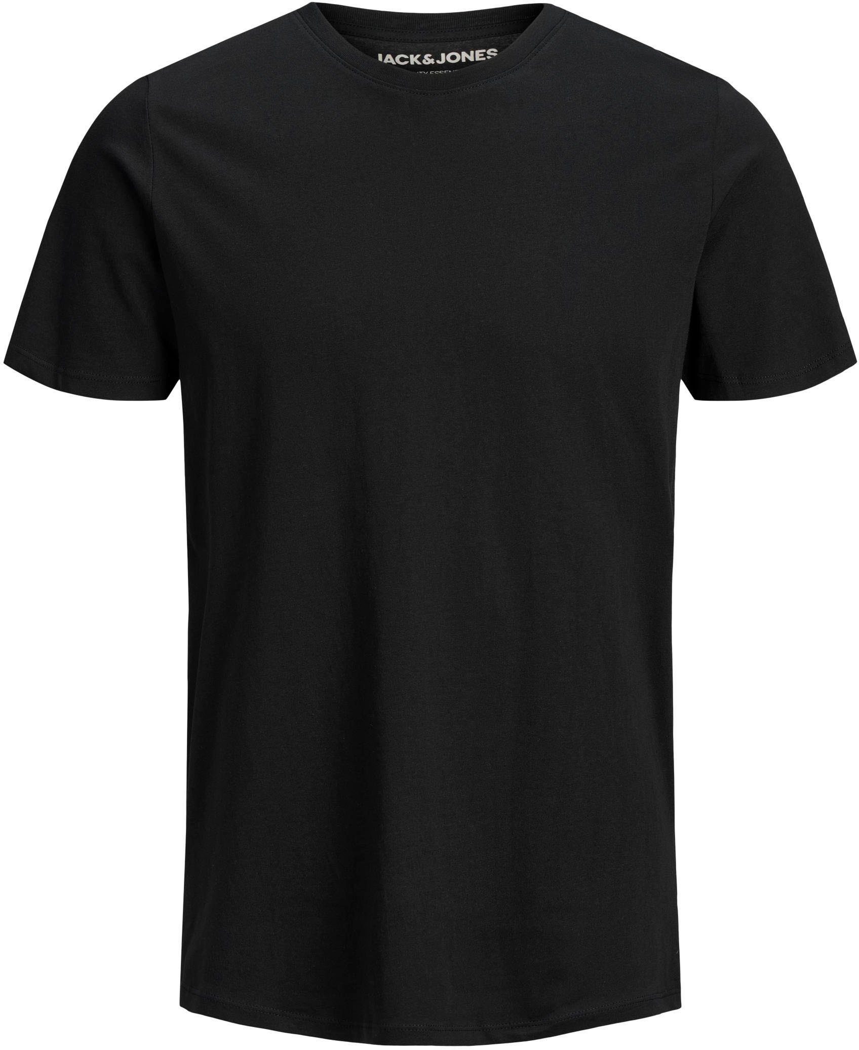 Jack & Jones TEE ORGANIC (Packung, BASIC 3-tlg) Rundhalsshirt 3PK weiß, schwarz