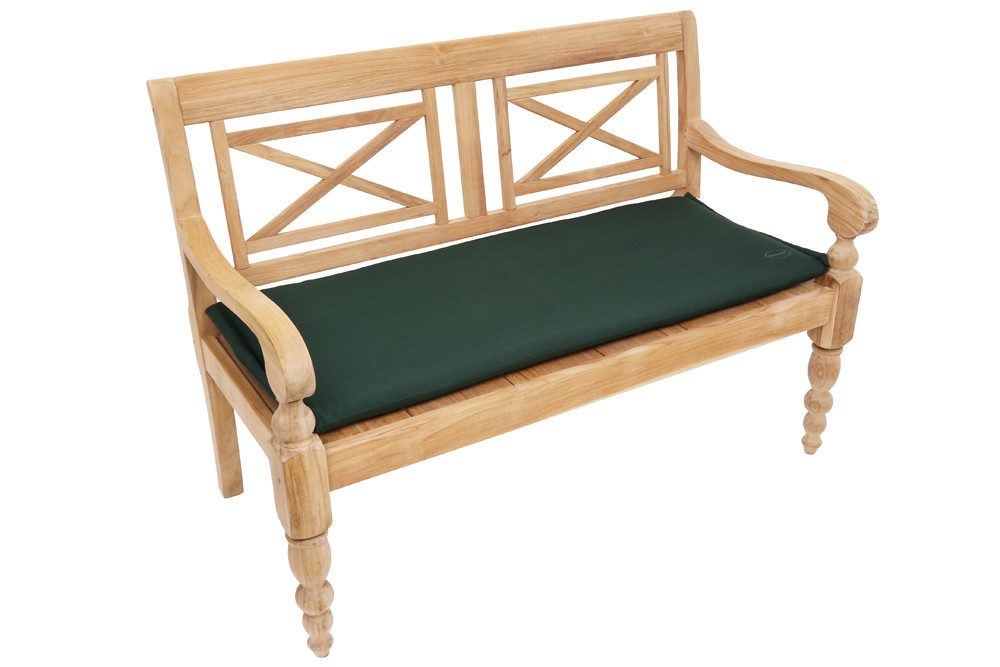 riess-ambiente Bankauflage ROG 45x110cm grün – Sitzkissen, Polster-Auflage, (Einzelartikel, 1 St), bequemes Outdoor-Auflagekissen – ideal für 2-Sitzer Gartenbank