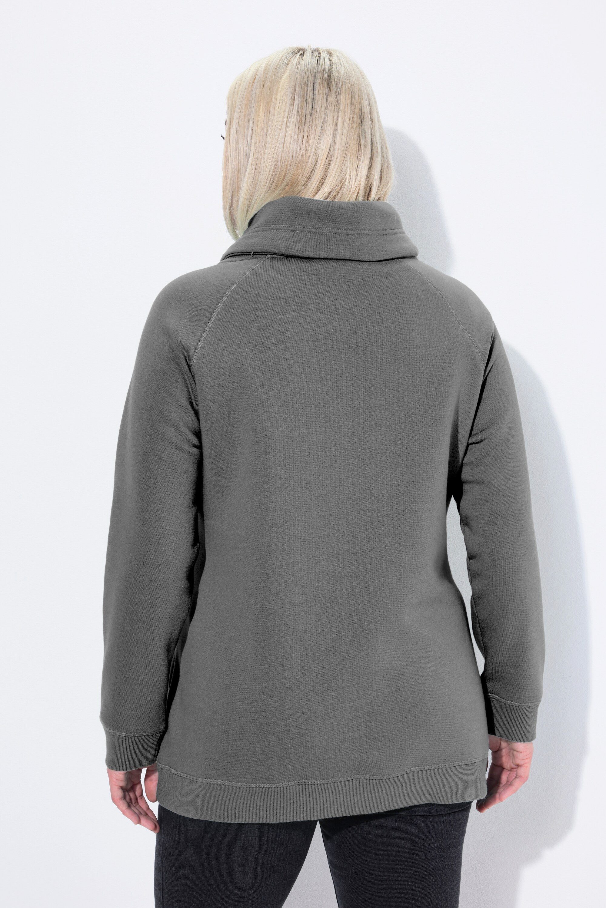 Ulla Popken Sweatshirt Sweatshirt weiter Stehkragen Taschen – Bild 3 von 5
