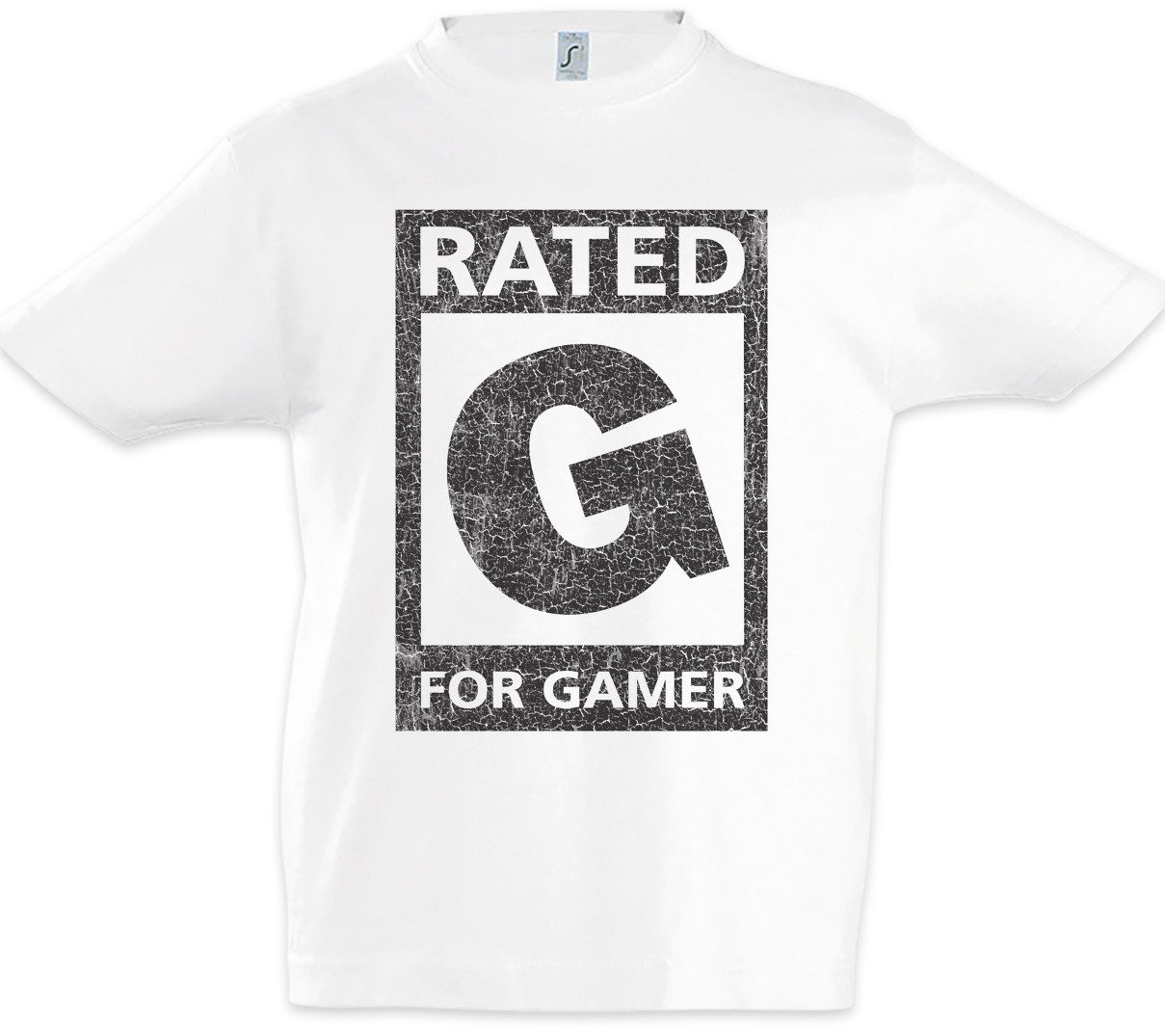 Print-Shirt Rated For Gamer Kinder T-Shirt Gamer Gaming Games Nerd Geek Thumbs Up