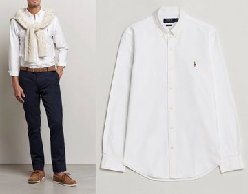 Ralph Lauren Langarmhemd POLO RALPH LAUREN Oxford Stretch Slim Fit Shirt Hemd White Heritage Co