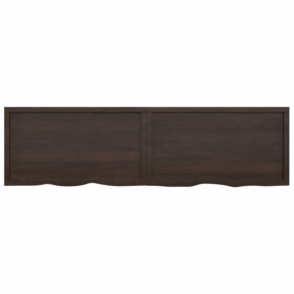 220x60x(2-4)cm furnicato Tischplatte Behandelt Massivholz Eiche