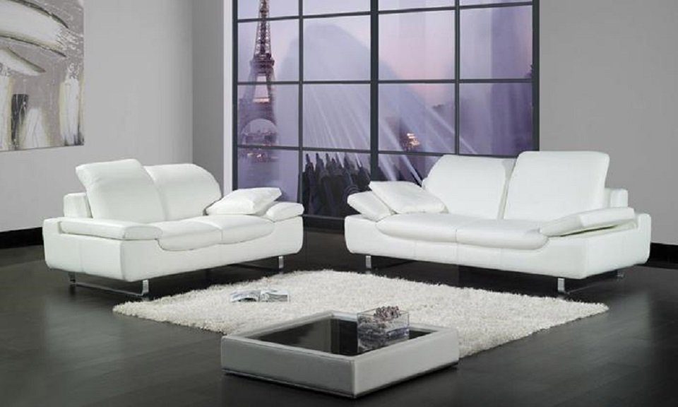 JVmoebel Garnituren Sofa in Sofa Made Sitz, Leder Weiß 32 Couchen Set Gruppe Sofagarnitur Polster Europe