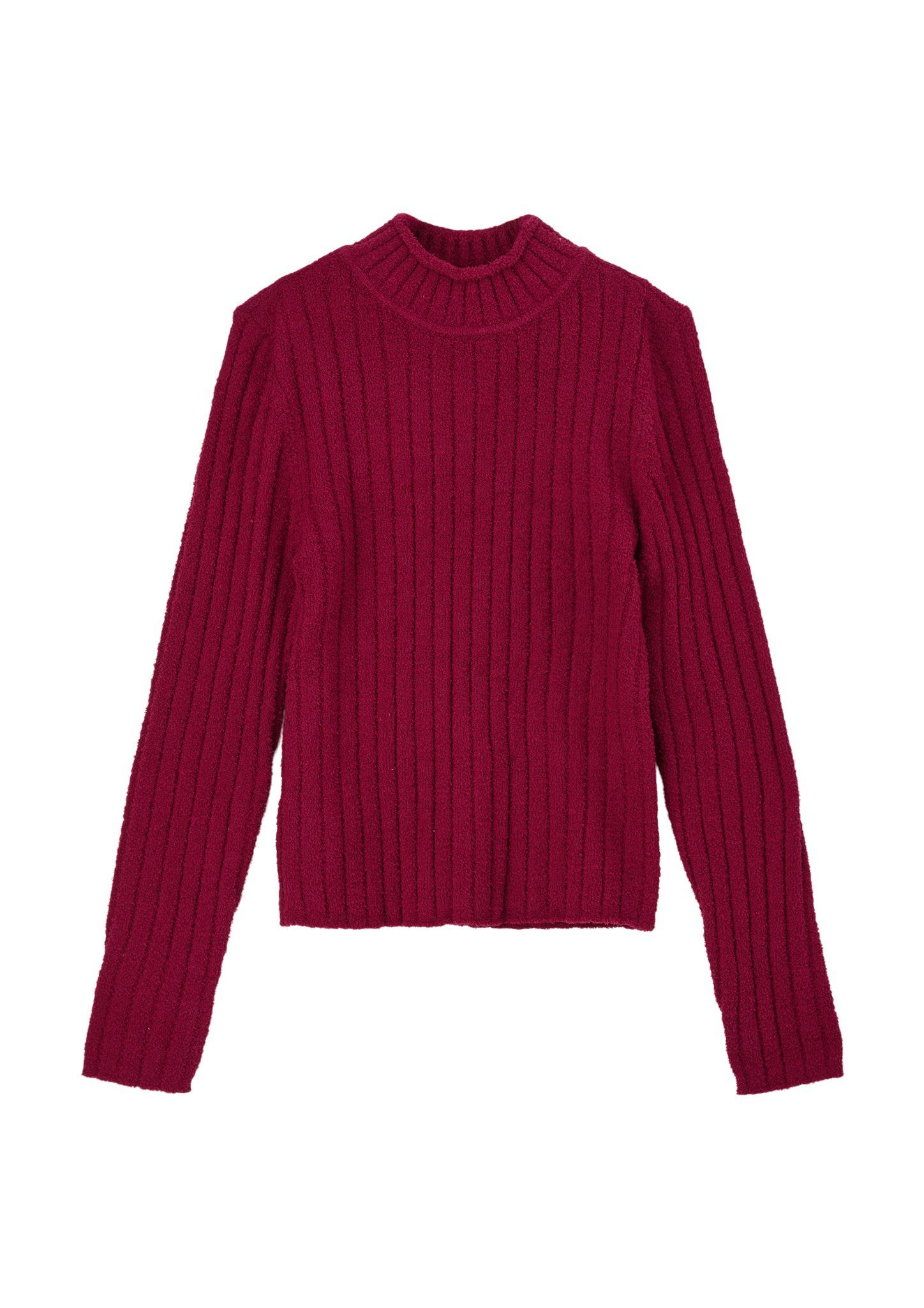 s.Oliver Strickpullover Pullover mit Rippstruktur fuchsia