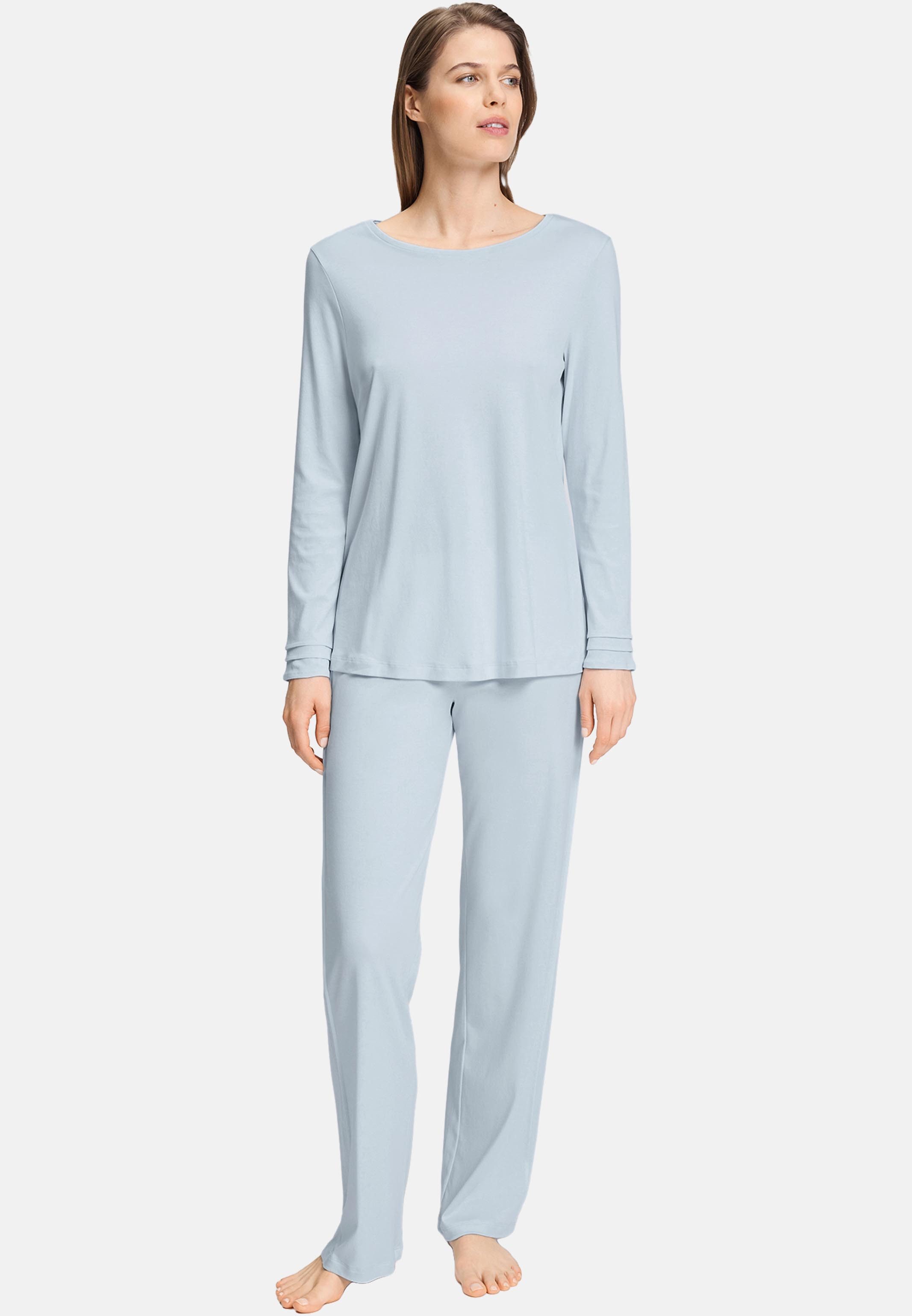 Hanro Pyjama Pilar (Set, 2 tlg) Schlafanzug - Baumwolle - Atmungsaktiv - Weicher Baumwoll Interlock