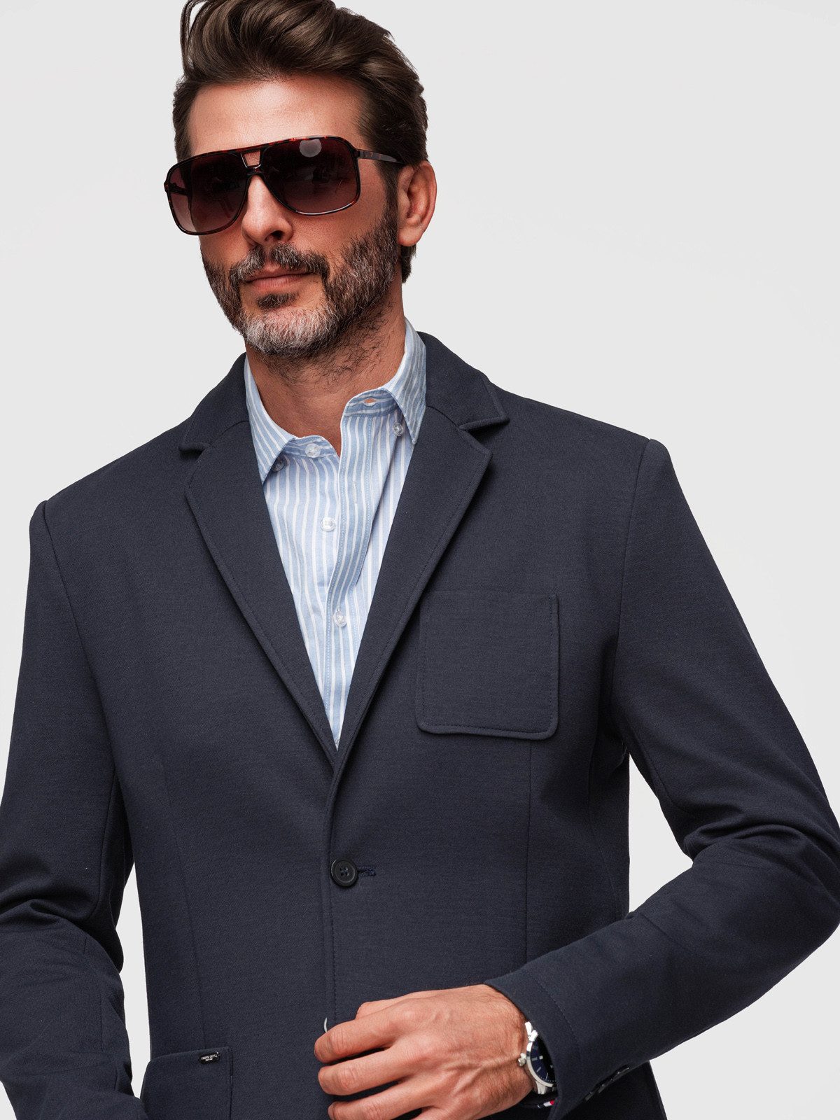 Anzugsakko Herren Sakko Slim Fit Casual Navy XL