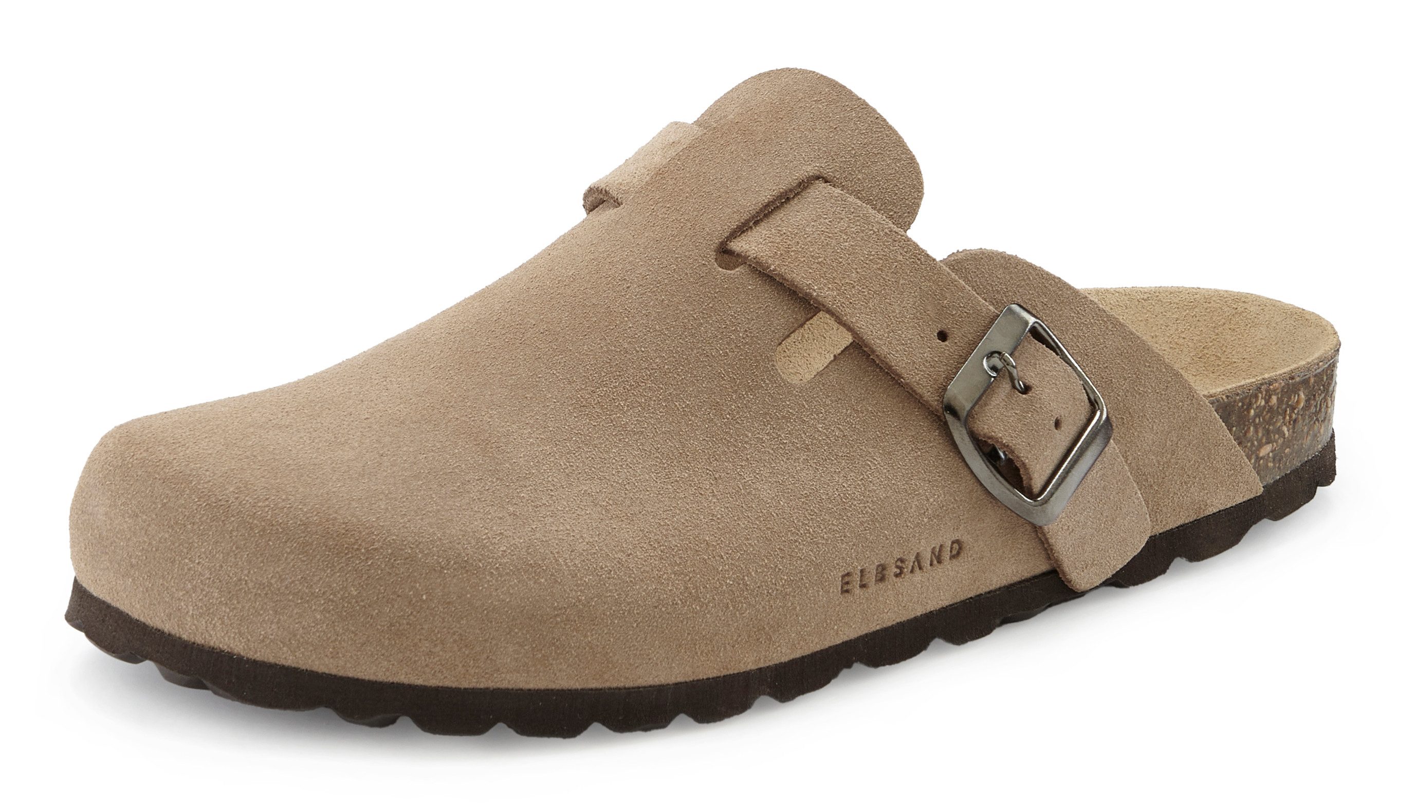 Elbsand Sandale, Mule, Sommerschuh, Lederpantolette Pantolette NEU aus Leder mit weichem Korkfußbett