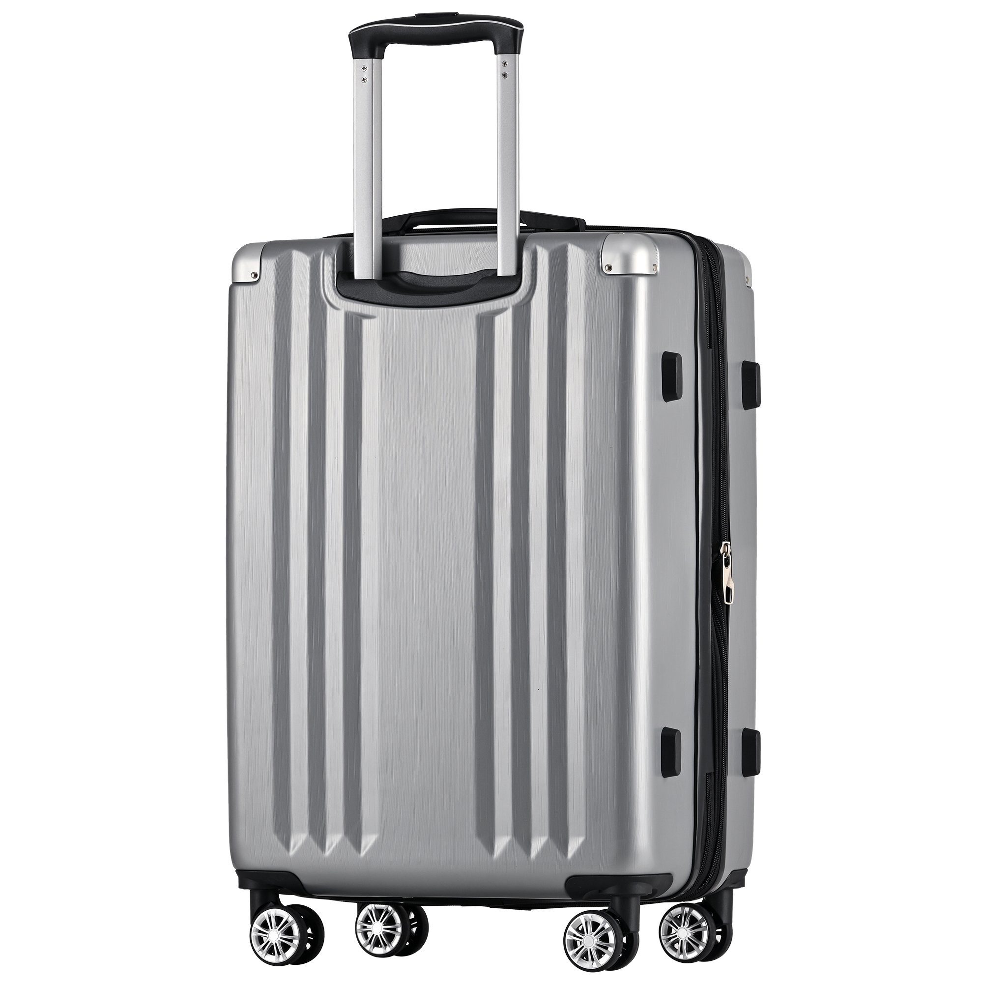 TSA ABS-Material, grau Handgepäckkoffer Hartschalen-Koffer, Reisekoffer, Handgepäck Rollen, EXTSUD 4 Rollkoffer, Zollschloss, 76.5*50.5*31.5