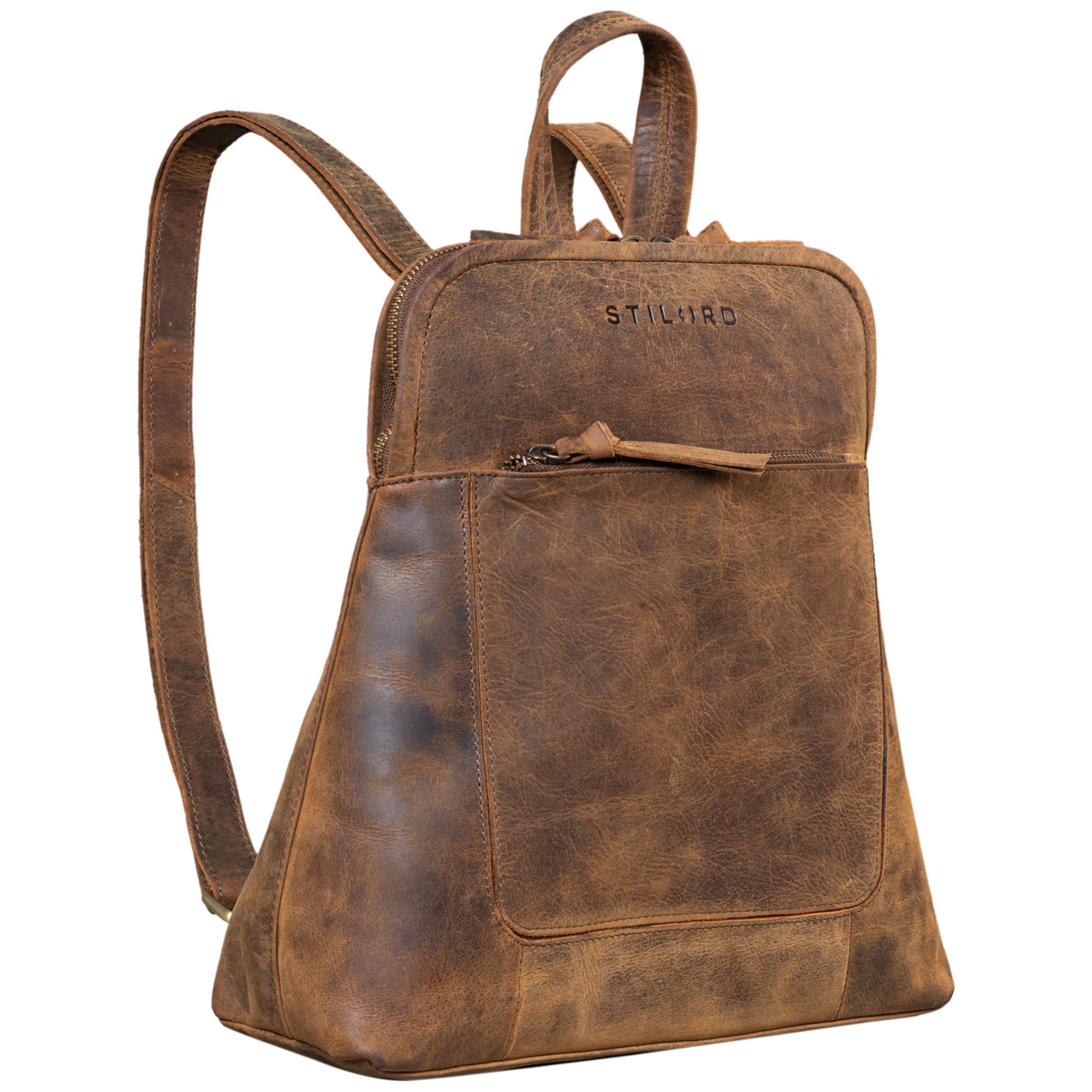 Cityrucksack "Cathy" Frauen Rucksack Elegant Leder
