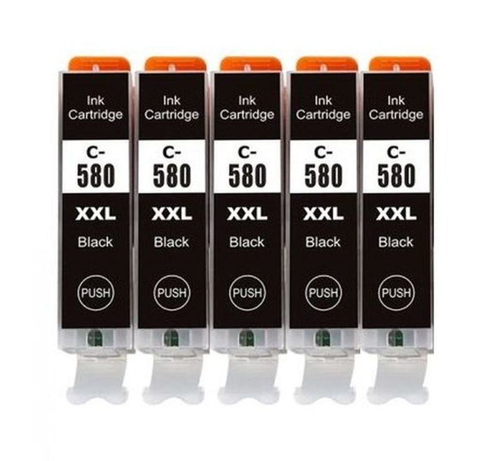 inkpro 5 x Druckerpatrone kompatibel mit Canon PGI-580 & CLI-581 Tintenpatrone (für Pixma TR7500, TR7520, TR7550, TR7650, TR8500, TR8520, TR8550, TR8551, TR8600, TR8620, TR8650, TS6100, TS6150, TS6151, TS6200, TS6220, TS6240, TS6241, TS6250, TS6251, TS6300, TS6350, TS6351, TS705, TS8100, TS8120, TS8150, TS8151, TS8152, TS8200, TS8220, TS8240, TS8241, TS8242, TS8250, TS8251, TS8252, TS8300, TS8350, TS8351, TS8352, TS9100, TS9120, TS9150, TS9155, TS9500, TS9520, TS9521 C, TS9540, TS9541, TS9550, TS9551, XXL-Füllmengen: PGI-580 = 25,7 ml, CLI-581 alle Farben = je 11,7 ml)