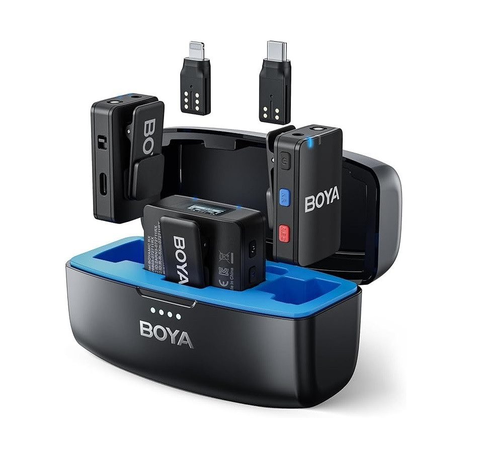 Mikrofon BOYAMIC, tragbares kabelloses 2,4-GHz-Mikrofonsystem