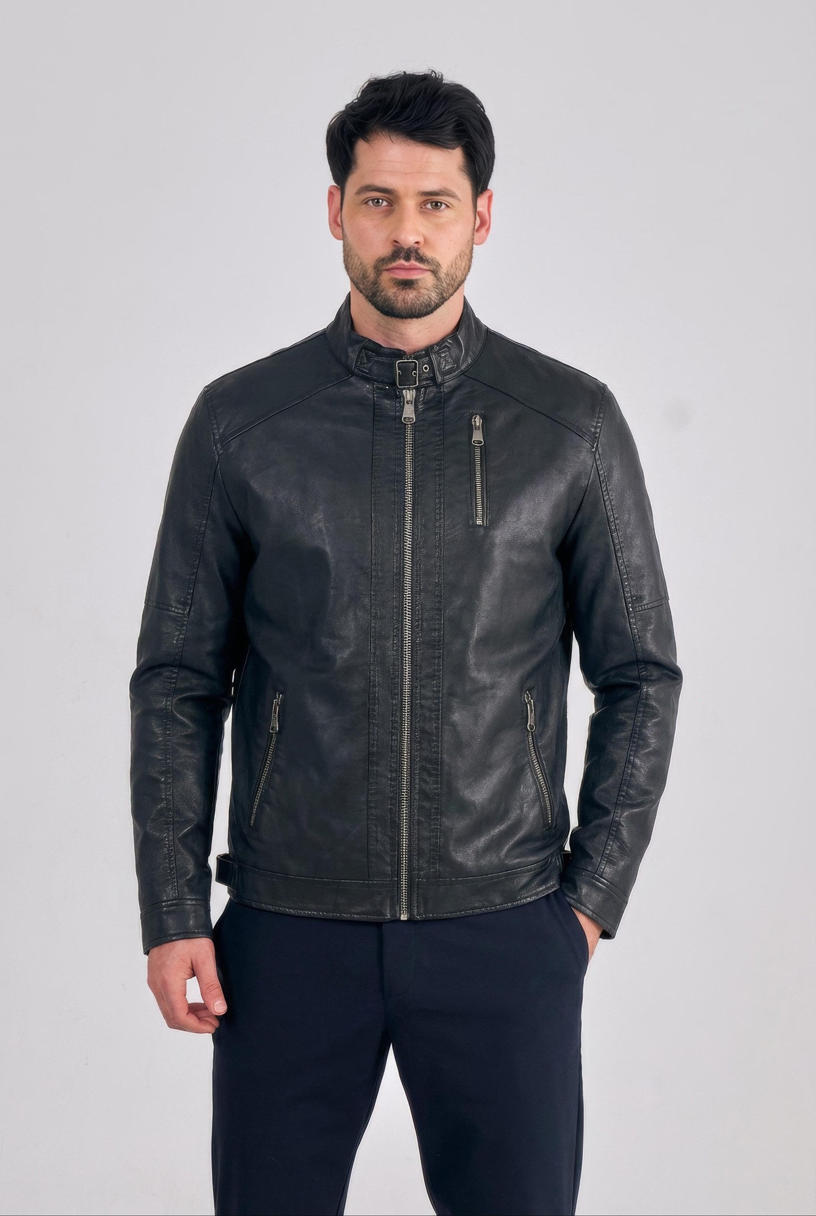 Freaky Nation Lederimitatjacke T-4723