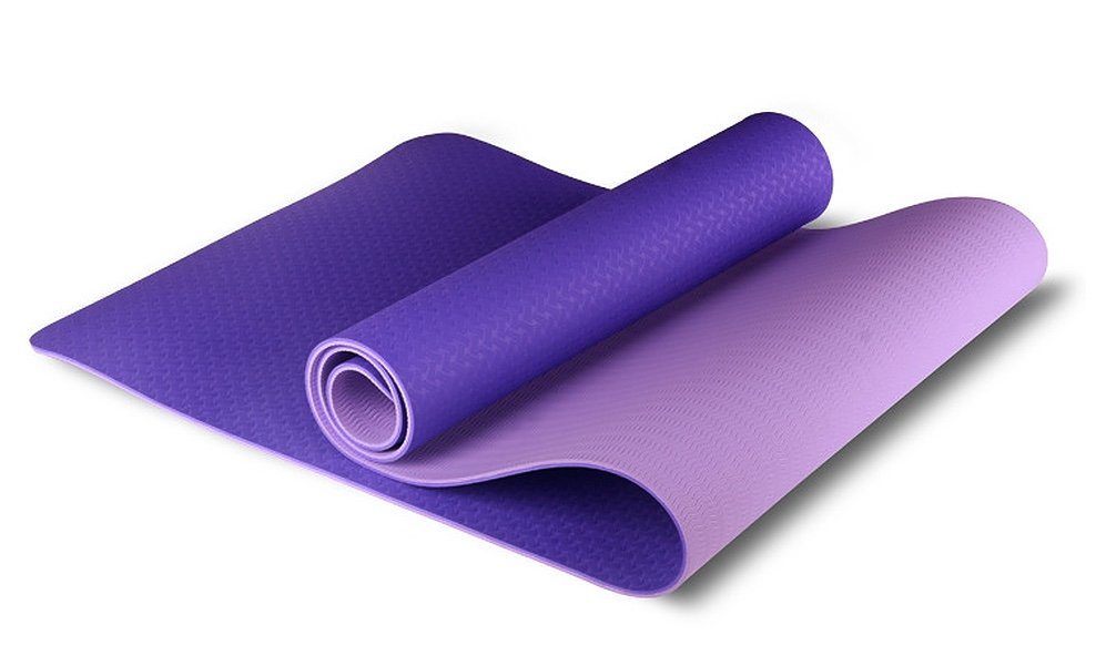 NBR Yogamatte Fitnessmatte Gymnastikmatte 185x61x1,5 cm inkl Tragegurt lila 