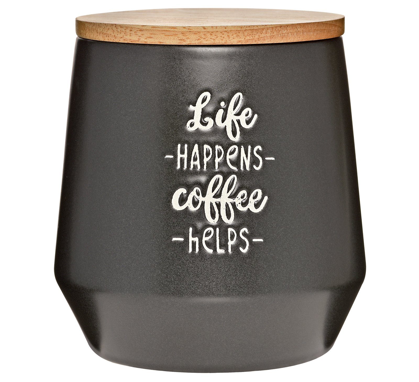 Cilio Vorratsdose Vorratsdose 1 Liter Matt Coffee Culture, Keramik, (Stück, 1-tlg), Kaffeedose Lebensmitteldose