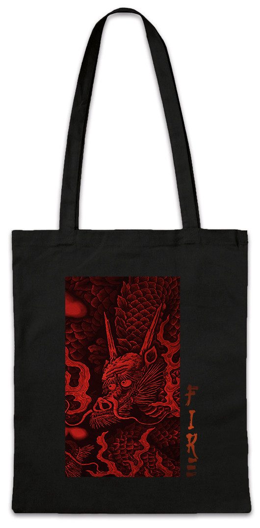 Beuteltasche Japanese Dragon II Stofftasche China Drache Drachen Chinesischer