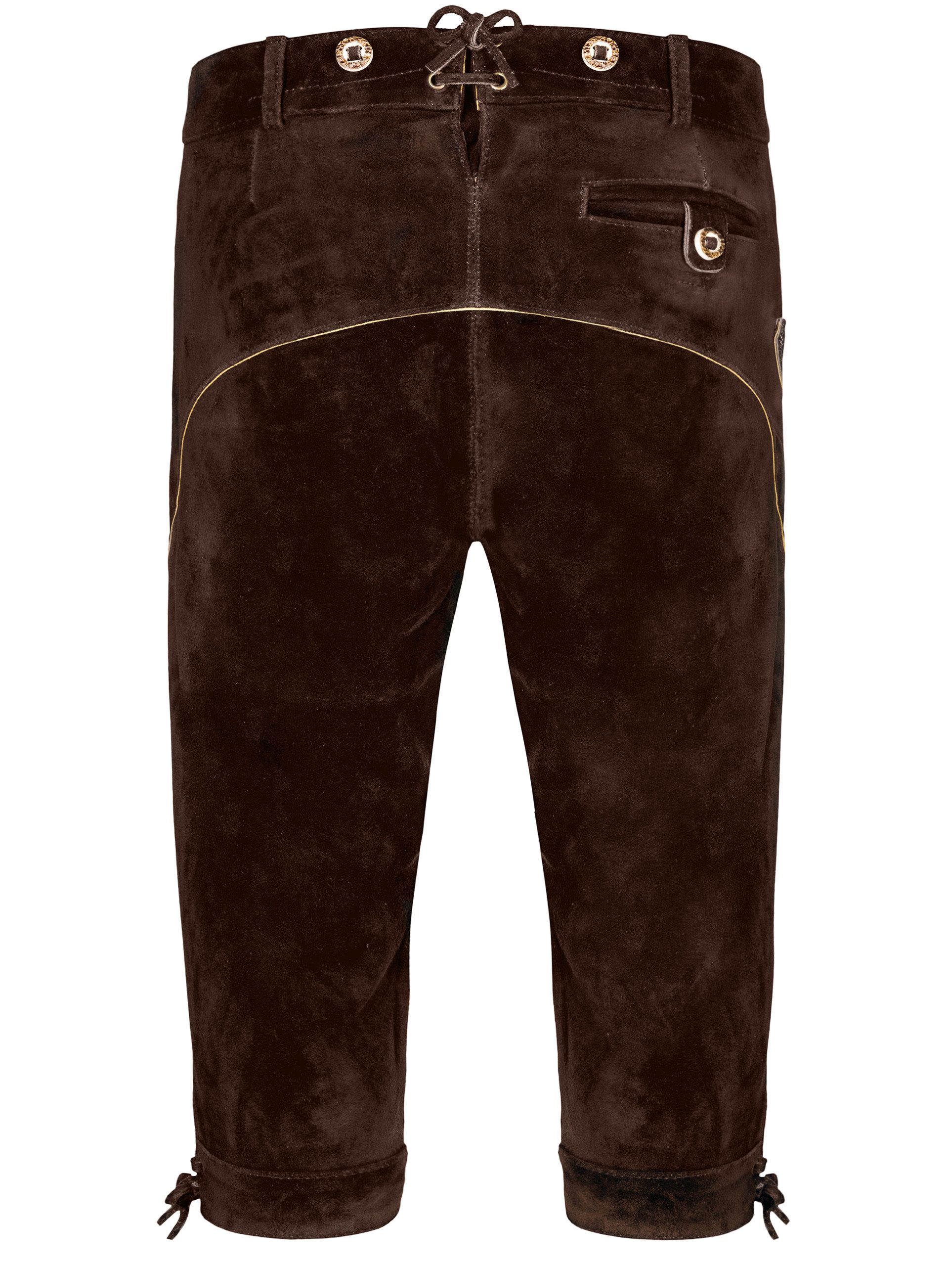 Almbock Trachtenlederhose Trachtenlederhose Herren Kniebund, Lederhose Tracht Oktoberfest (1-tlg) – Bild 3 von 5