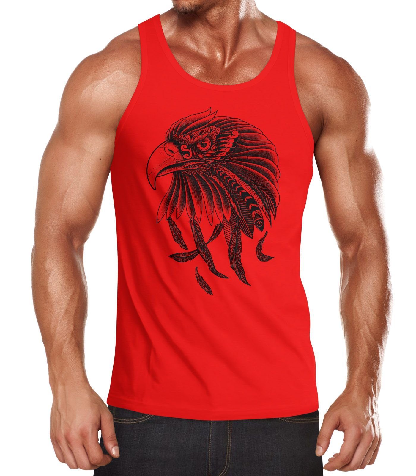 Neverless Tanktop Herren Tank-Top Adler Aufdruck günstig online kaufen