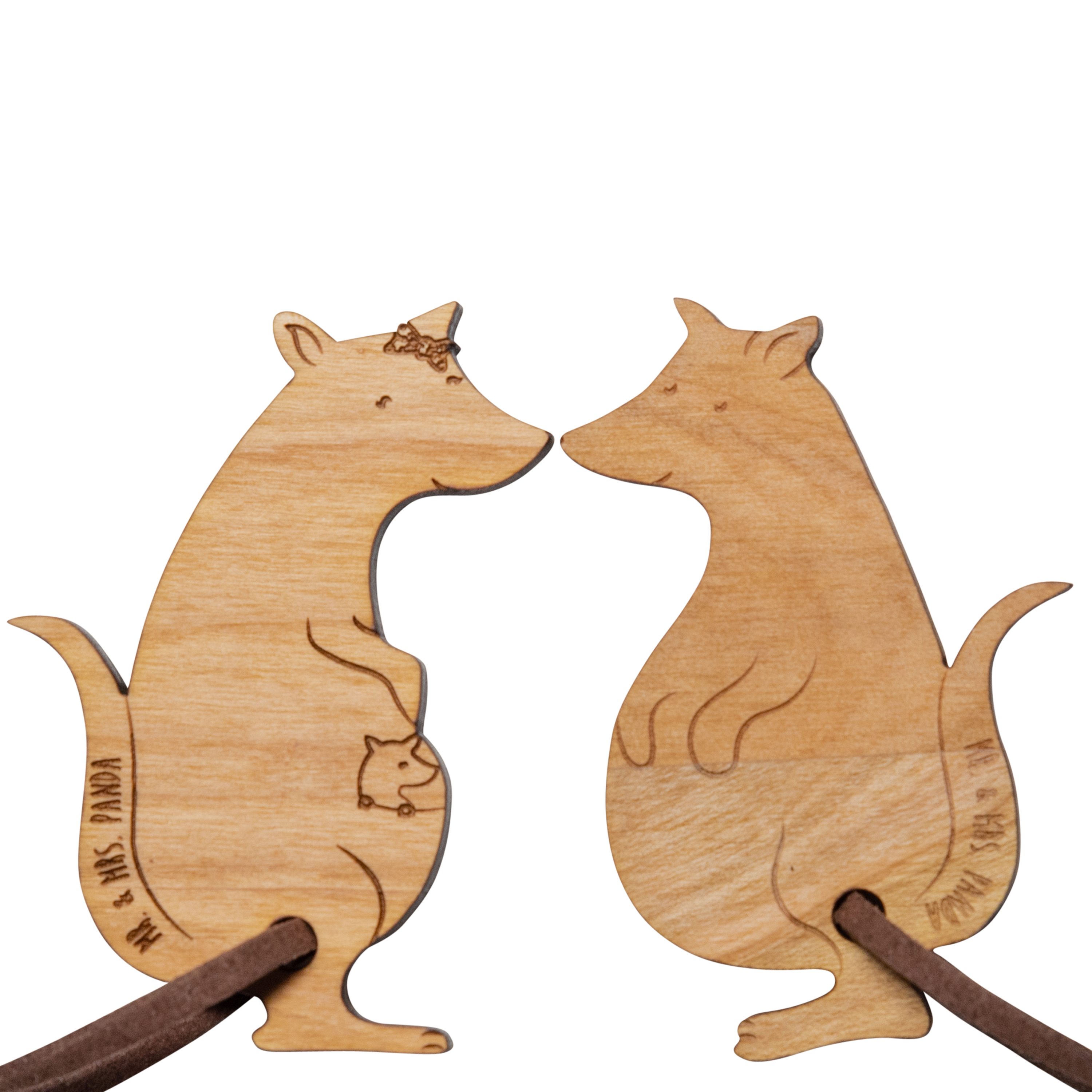 Mr. & Mrs. Panda Schlüsselanhänger Känguru Zweisamkeit - Geschenk, Schlüsselanhänger, Verlobung, Schlüss (1-tlg)