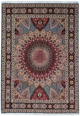 Orientteppich Perser - Täbriz - Royal - 217 x 158 cm - mehrfarbig, morgenland, rechteckig, Höhe: 7 mm, Wohnzimmer, Handgeknüpft, Einzelstück mit Zertifikat