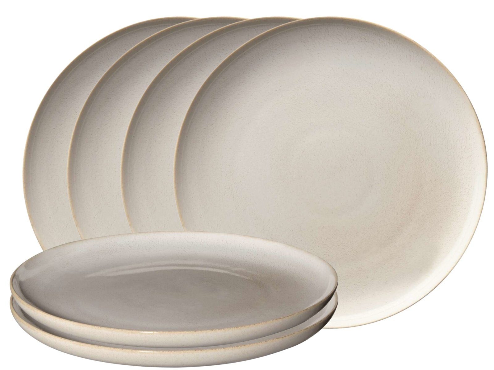 ASA SELECTION Teller-Set SAISONS Speiseteller sand 26,5 cm Set6, Steinzeug