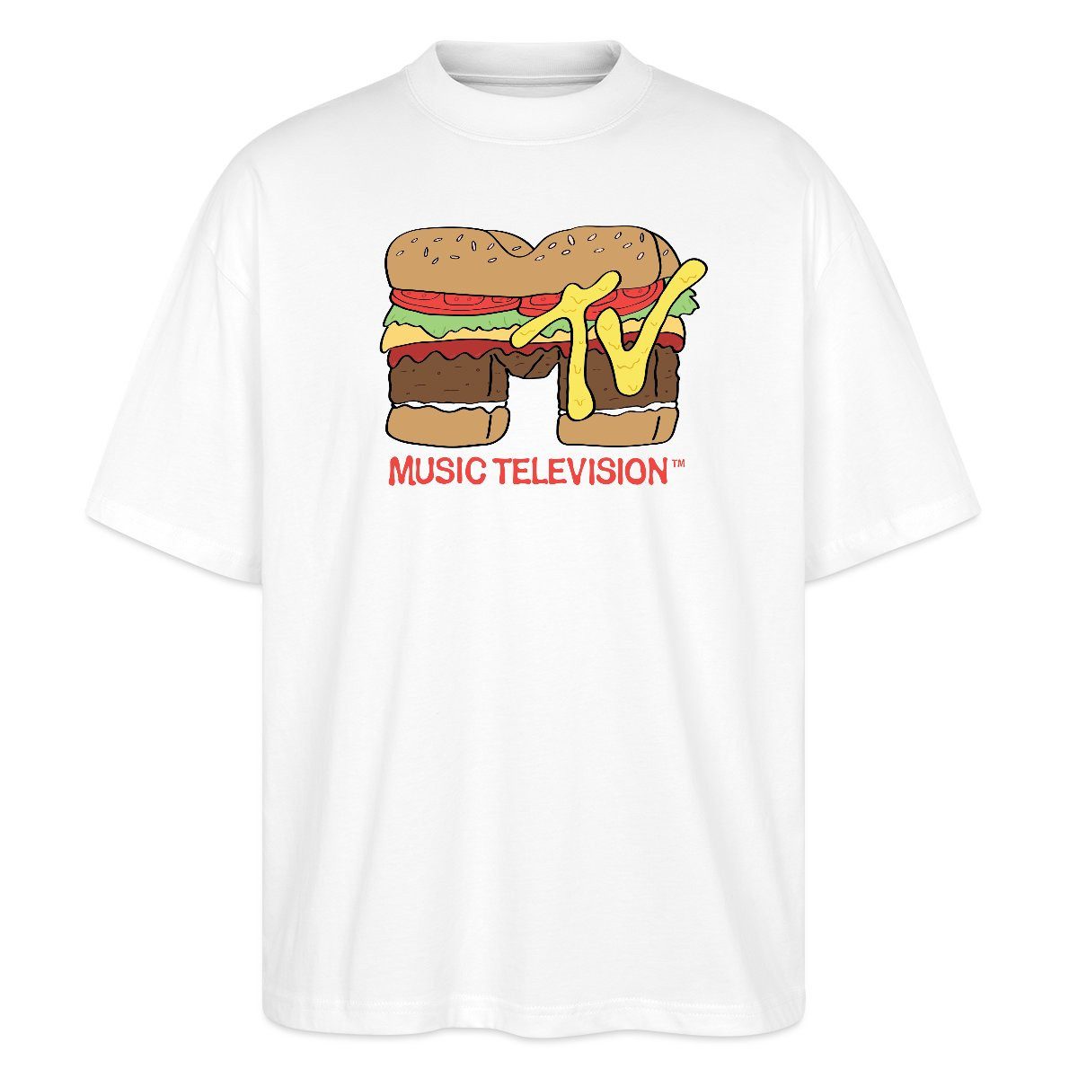 T-Shirt MTV Music Television Burger-Logo Oversize Unisex T-Shirt