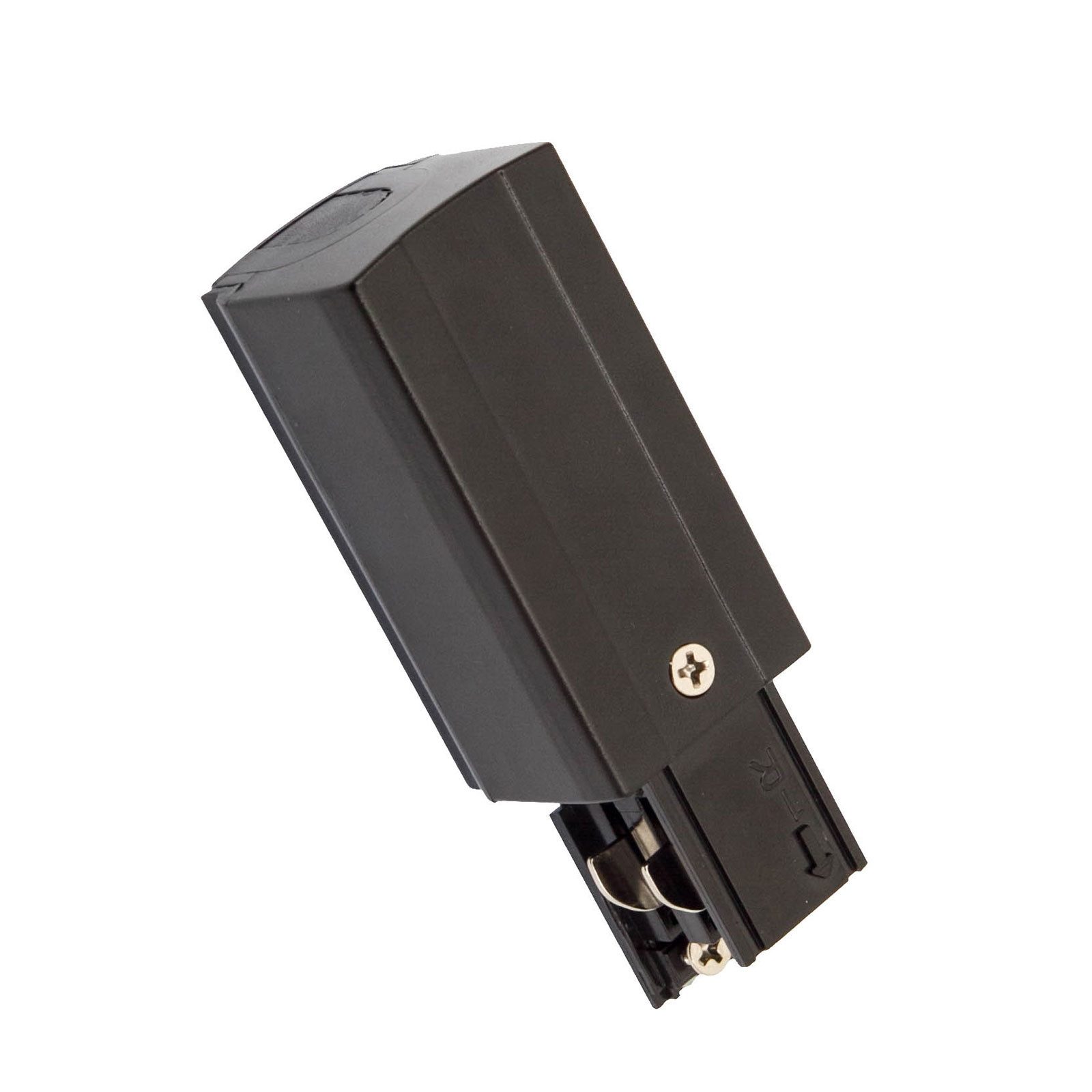 Spectrum Schienensystem-Verbinder LED SPS 2 3-Phasen Stromschiene Einspeisung IP20 Schwarz rechts, 9.8 cm, Einspeisung rechts