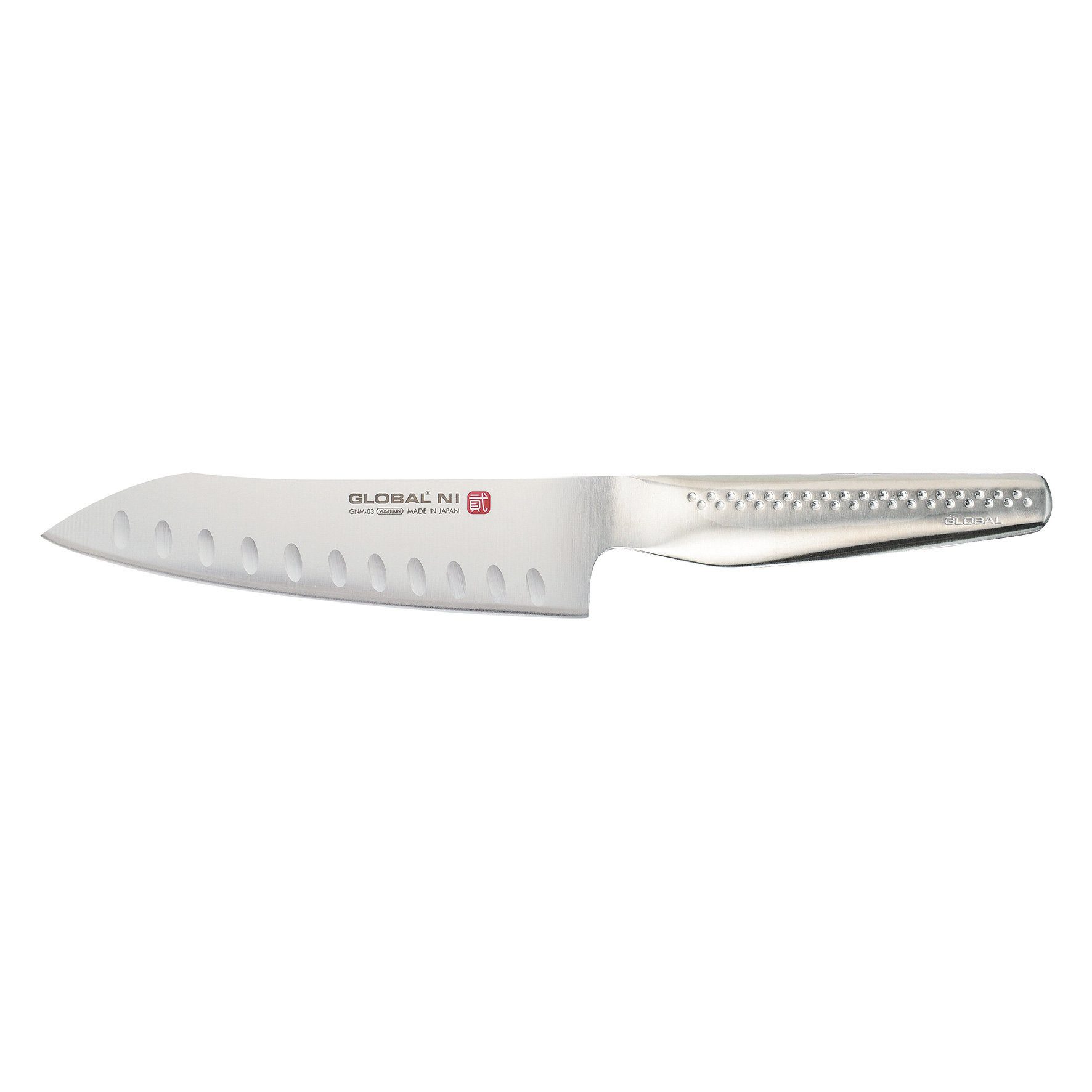 GLOBAL Santokumesser NI Gemüsemesser 16 cm Kullenschliff GNM-03