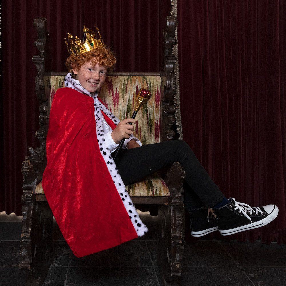 Boland Costume Children's Crown King - Golden Crown for Children's Costume, Carnival Party, with colorful shiny stones, soft foam lining