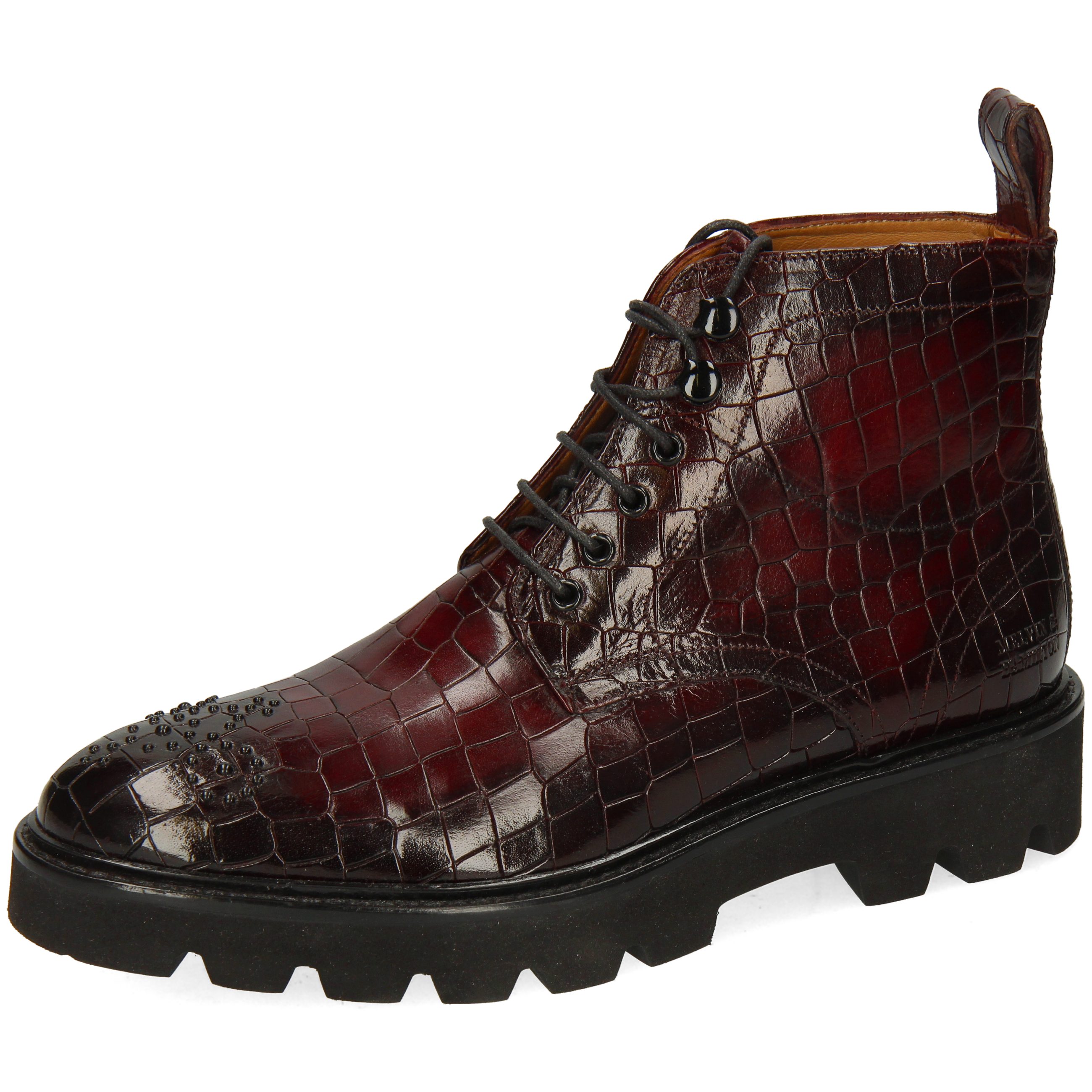 Melvin & Hamilton Sally 109 Stiefelette Crock Burgundy Rivets