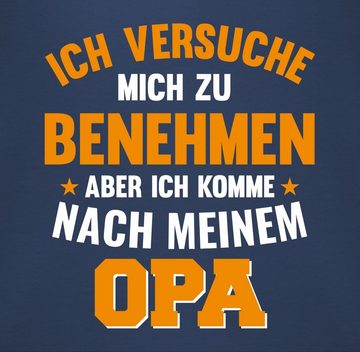 Shirtracer Lätzchen Ich versuche mich zu benehmen aber ich komme nach meinem Opa orange, Sprüche Baby