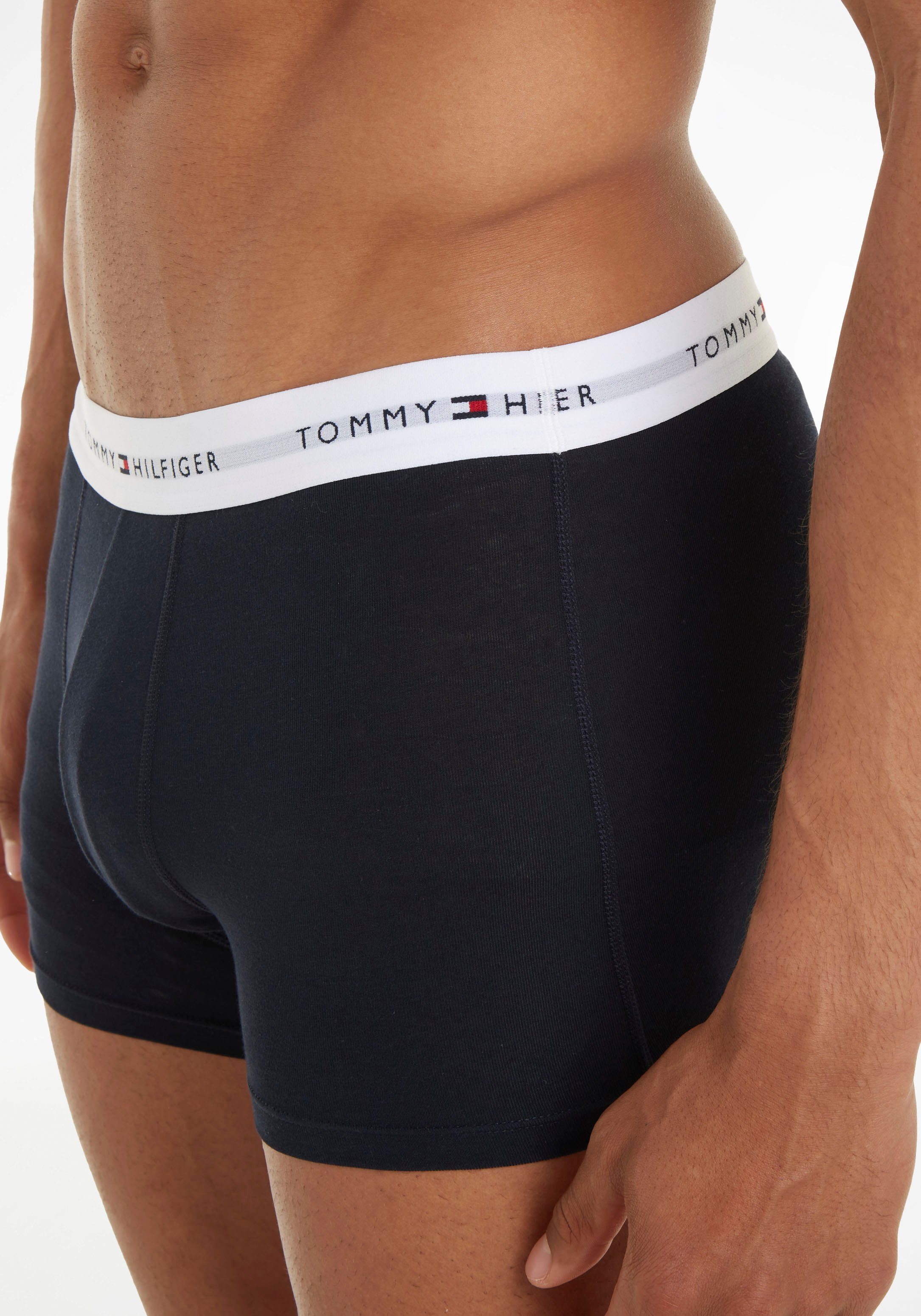 Tommy Hilfiger Underwear Pink/White 3er-Pack) Desert 3-St., 3P Sky/Flora TRUNK Logo-Elastikbund mit Trunk (Packung