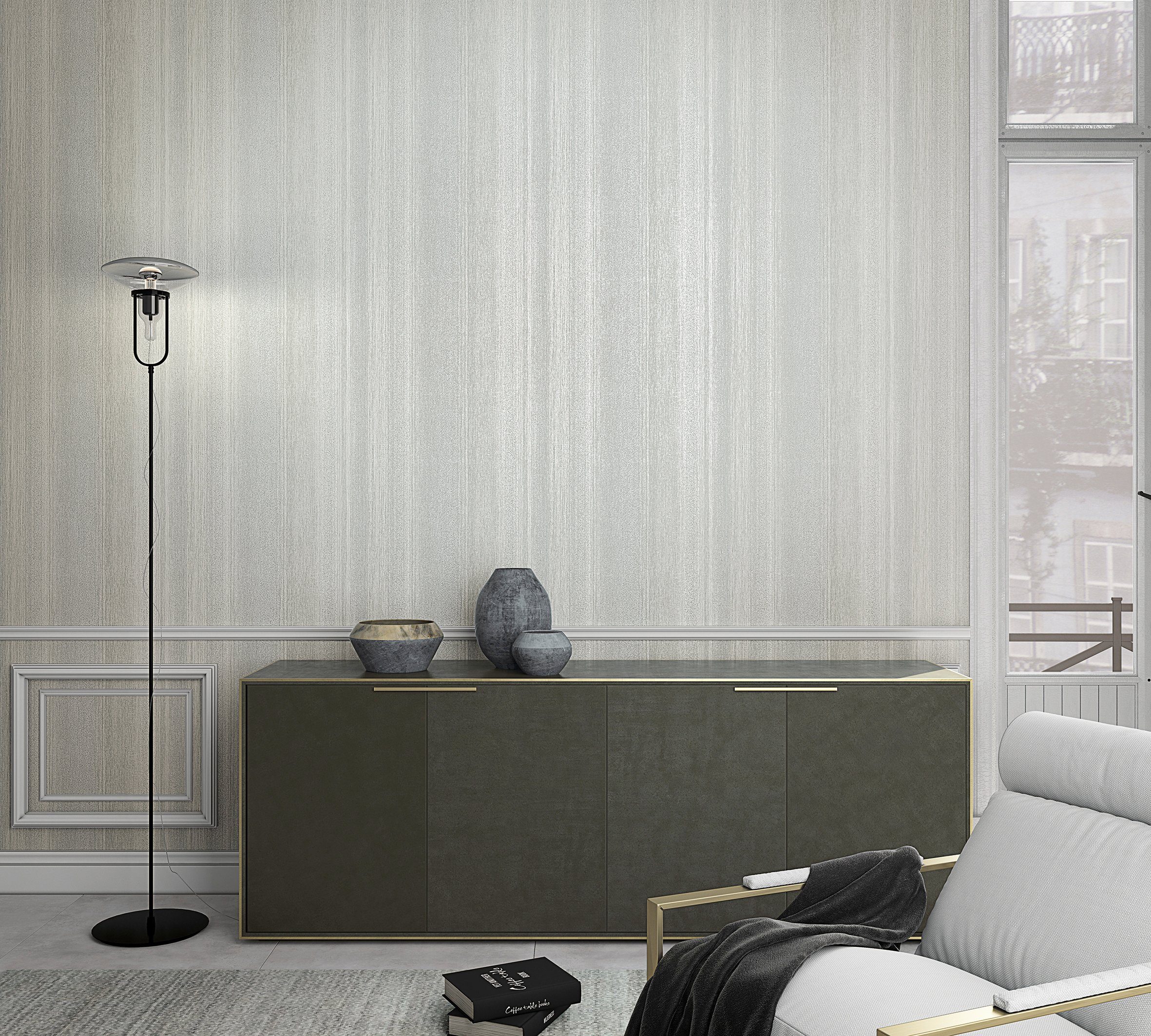 Marburg Vliestapete, gestreift, moderne Tapete für Wohnzimmer Schlafzimmer Küche