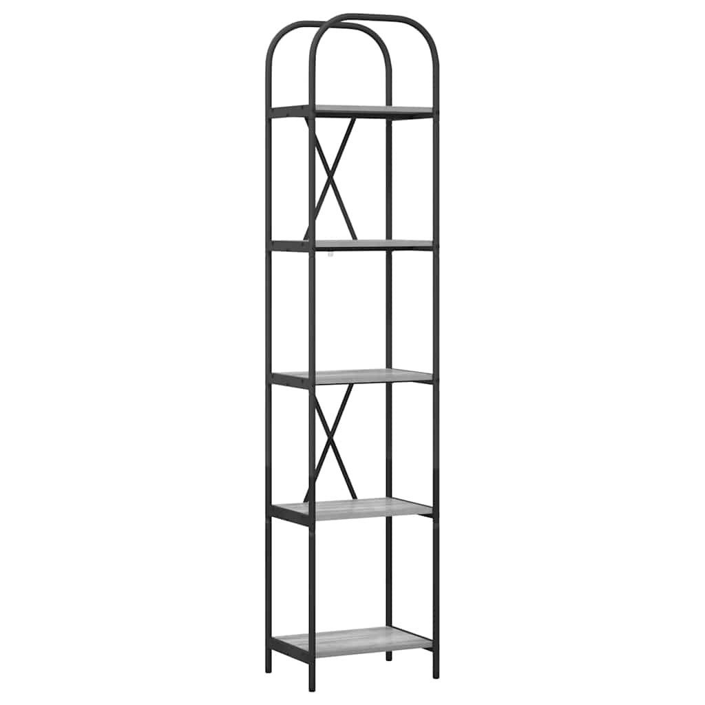vidaXL Bücherregal Bücherregal Graues Sonoma 40 x 30 x 183 cm Holzwerkstoff, 1-tlg.