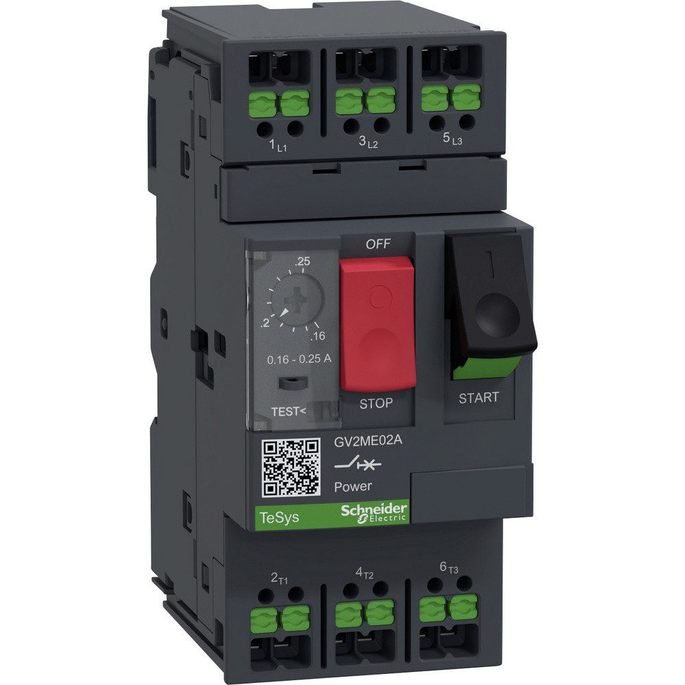 SCHNEIDER Stromstoßschalter Schneider Electric GV2ME02A Motorschutzrelais 1 St., (GV2ME02A)