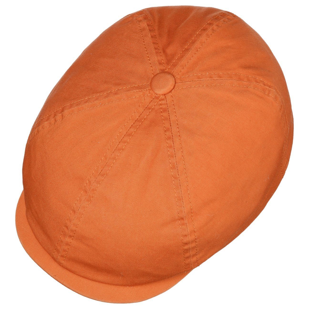 Stetson Flat Cap (1-St) orange Schirmmütze Schirm mit