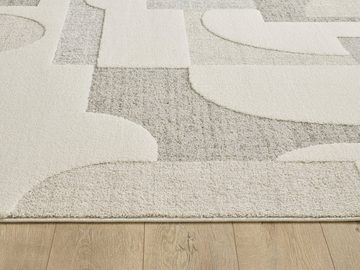 Teppich Everest - moderner Kurzflor mit Hoch-Tief-Effekt, the carpet, Rechteck, Höhe: 14 mm, 3D Effekt, hohe Flordichte und angenehm weich, exklusives Design