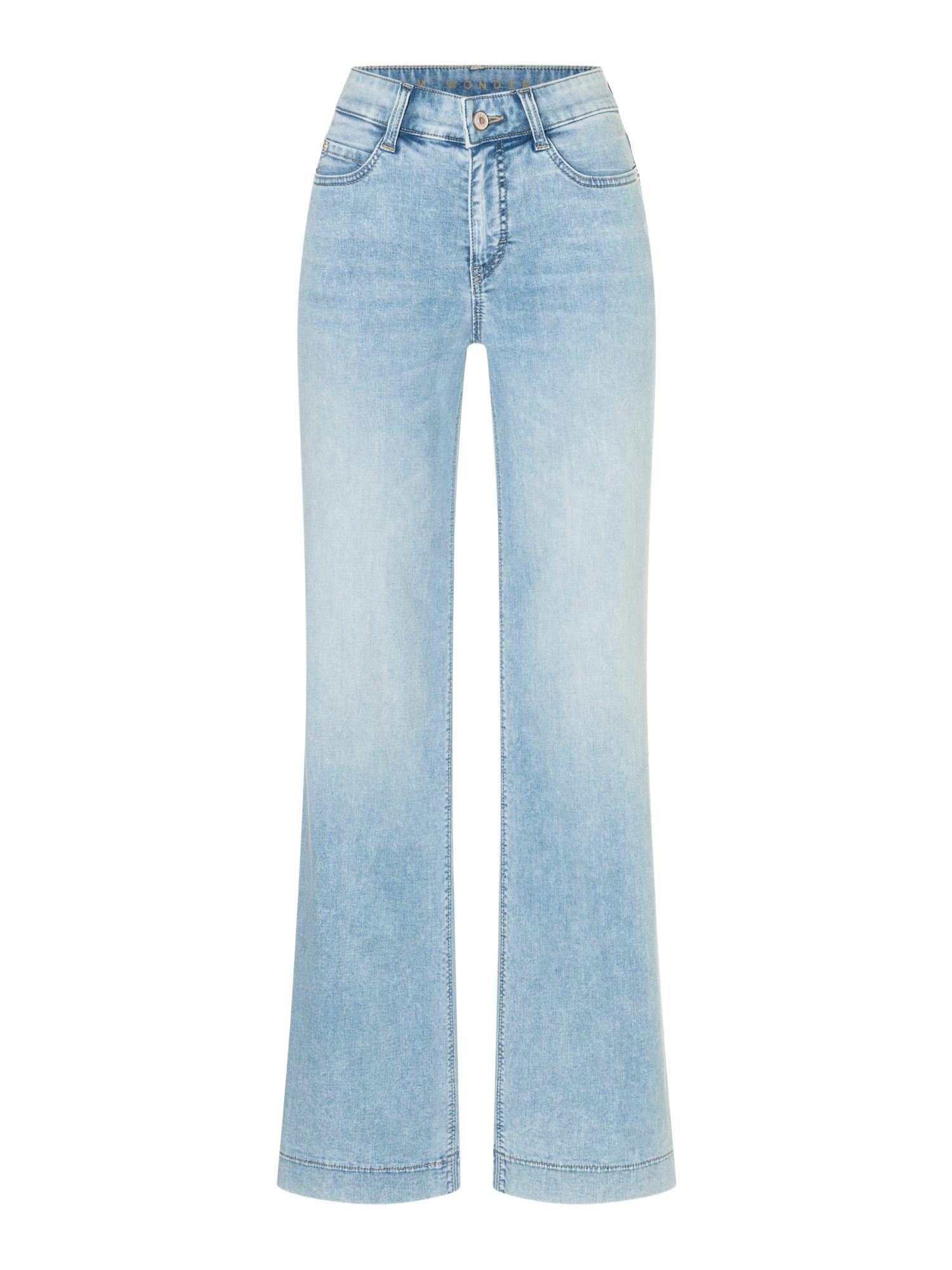 MAC 5-Pocket-Jeans blau, Basic, Baumwolle, Unifarben, Straight Leg, Mittel