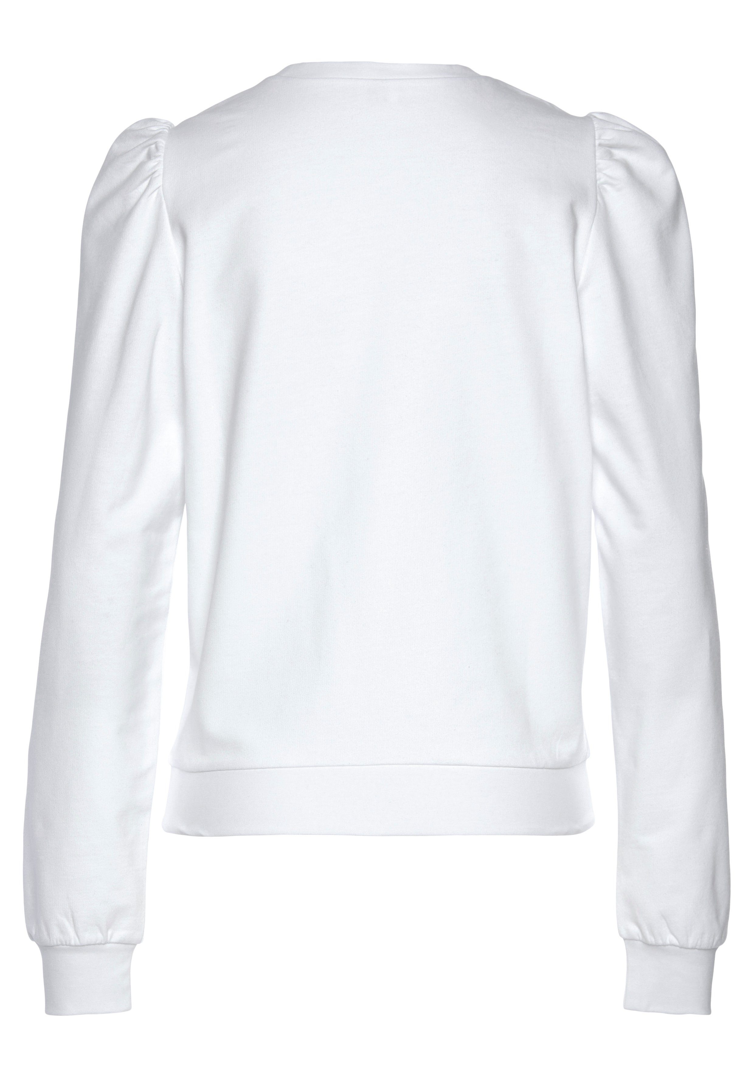 LASCANA Sweatshirt mit Ruffärmeln