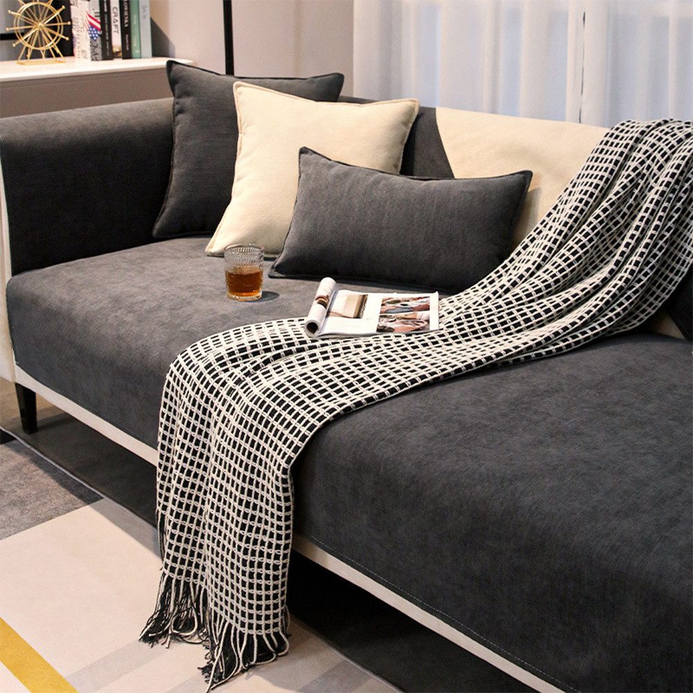 TUWENA Sofabezug Sofabezug für alle Jahreszeiten, Sofa Abdeckung 1 2 3 4 Sitzer – Bild 5 von 5