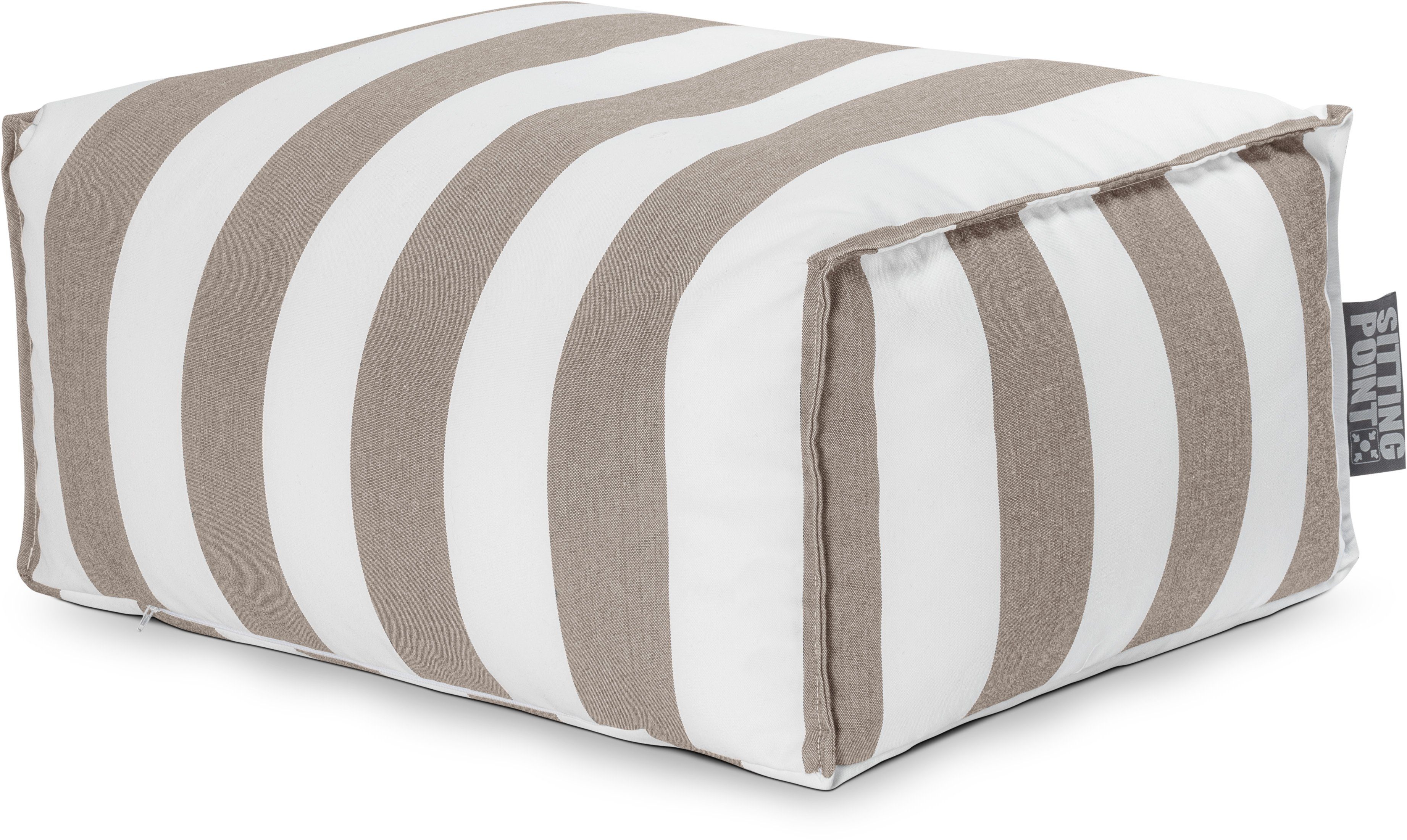 Point Sitzsack Taupe Sitting Magma Hocker 65x35x55cm taupe,weiß