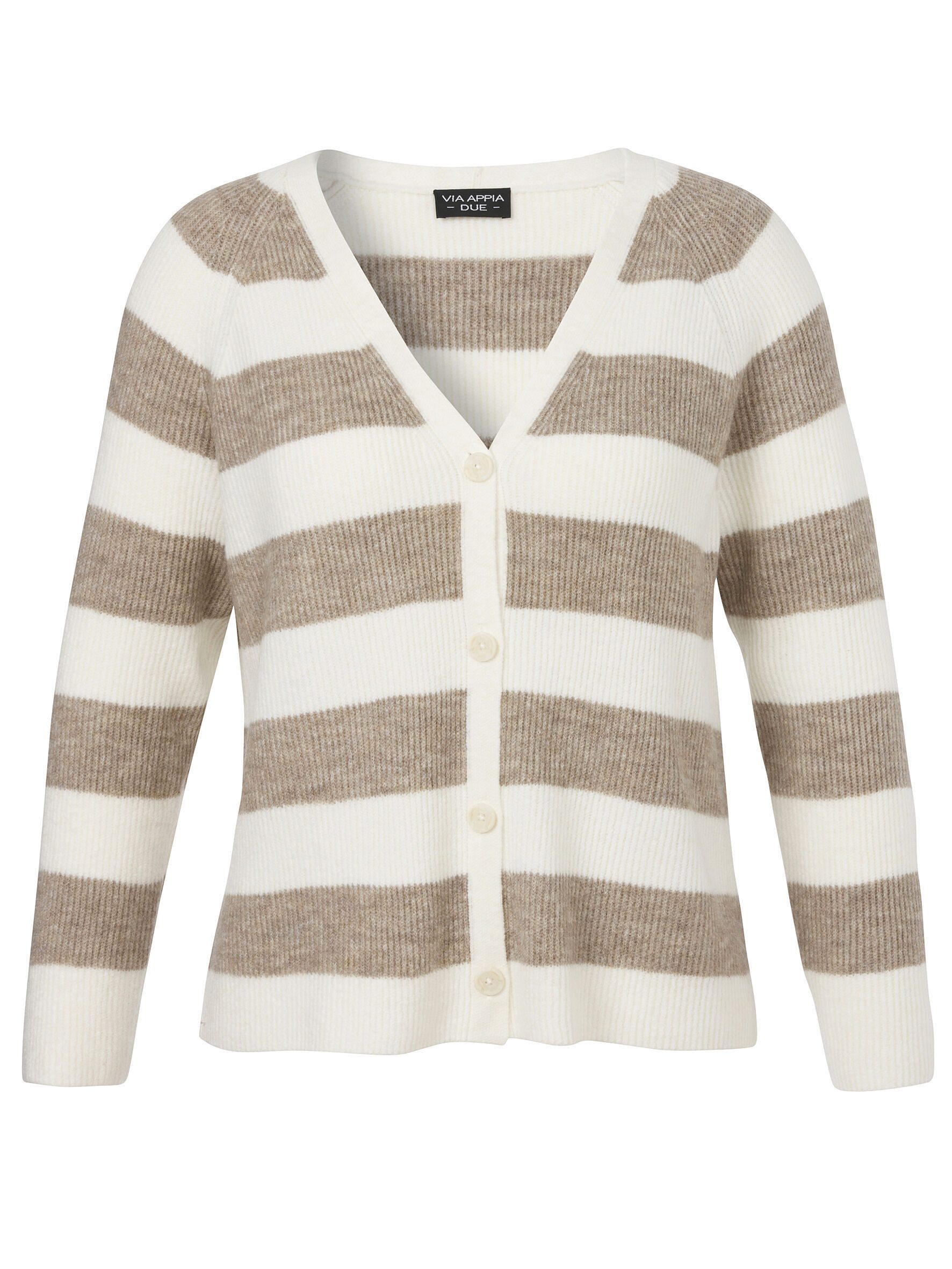 VIA APPIA DUE Strickjacke aus hochwertigem Materialmix günstig online kaufen