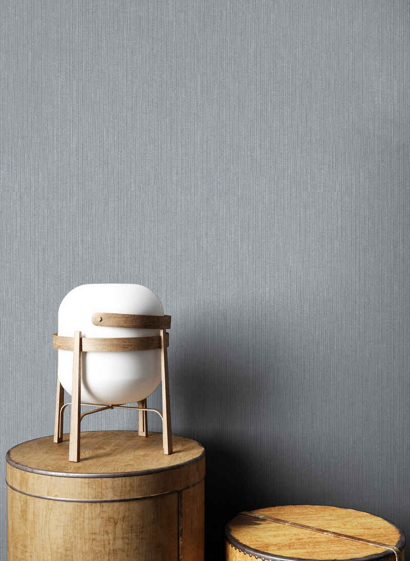 Newroom Vliestapete, Silber Tapete Glamour Glänzend - Unitapete Grau Uni Modern Einfarbig Struktur für Wohnzimmer Schlafzimmer Küche