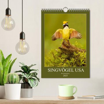 CALVENDO Wandkalender Singvögel USA (Wandkalender 2025 DIN A4 hoch), CALVENDO Monatskalender
