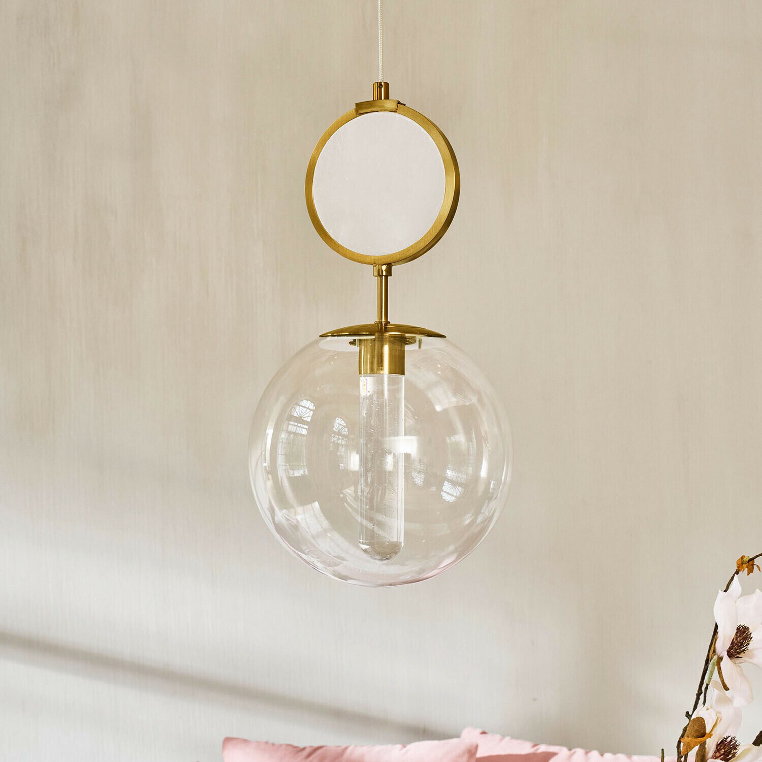 Mirabeau Hängeleuchten LED-Hängelampe Corvane gold/weiß